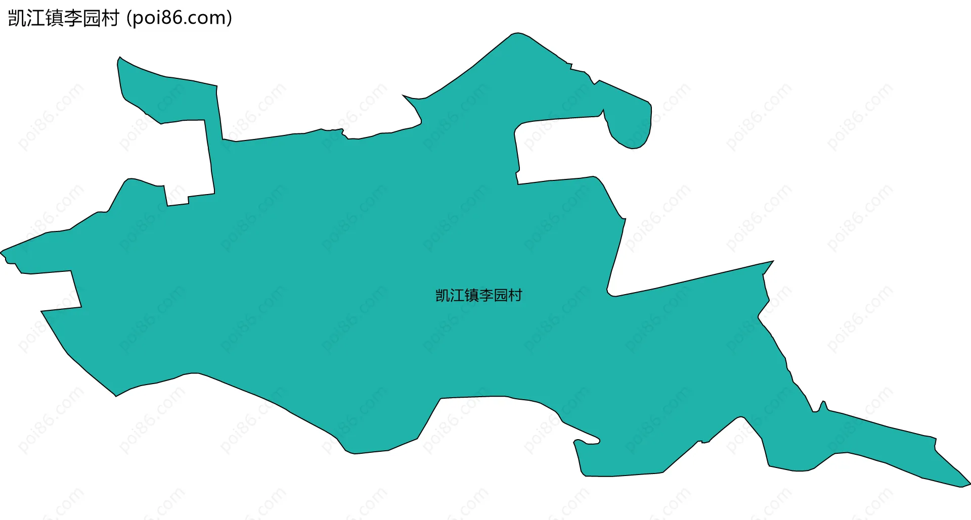 凯江镇李园村边界地图