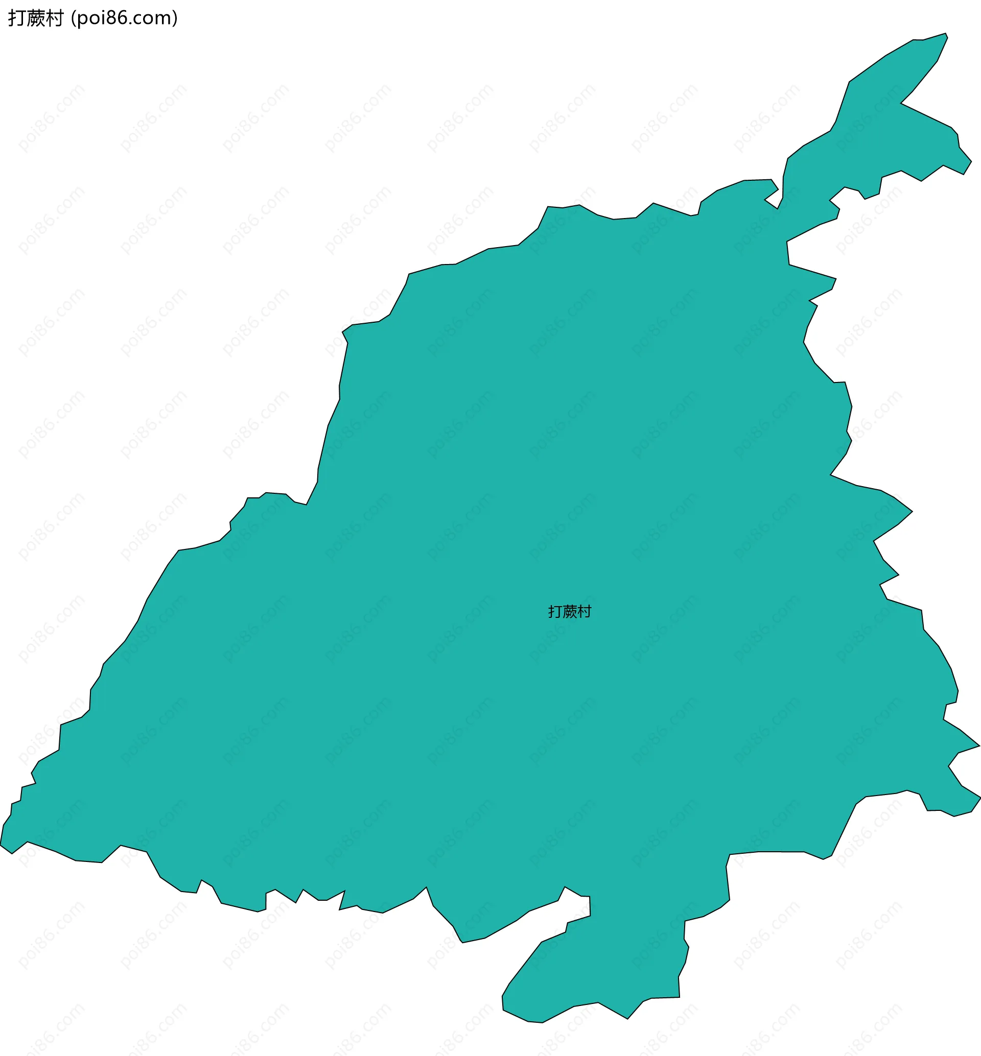 打蕨村边界地图