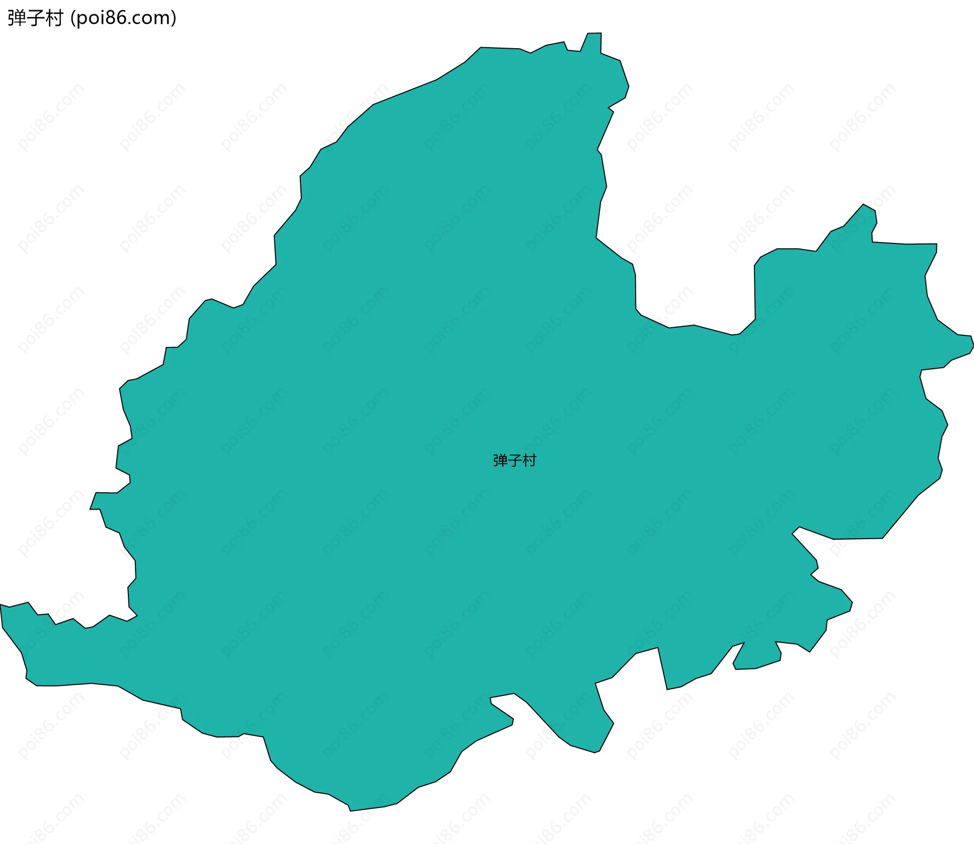 弹子村边界地图