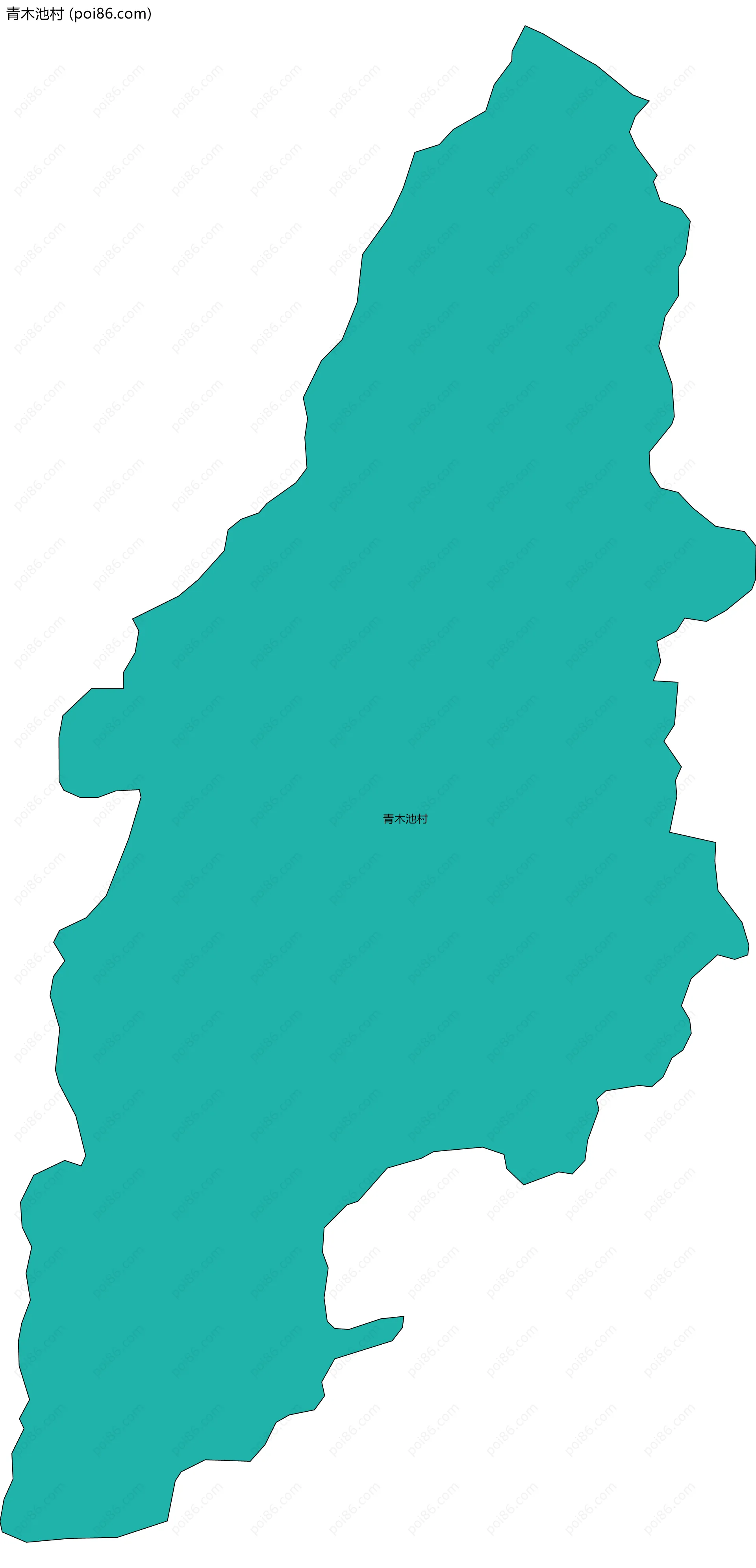 青木池村边界地图