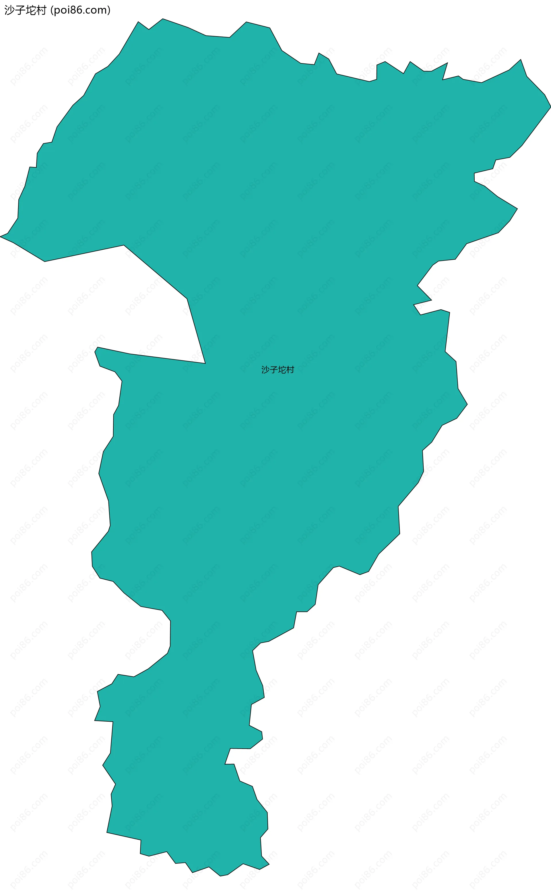 沙子坨村边界地图