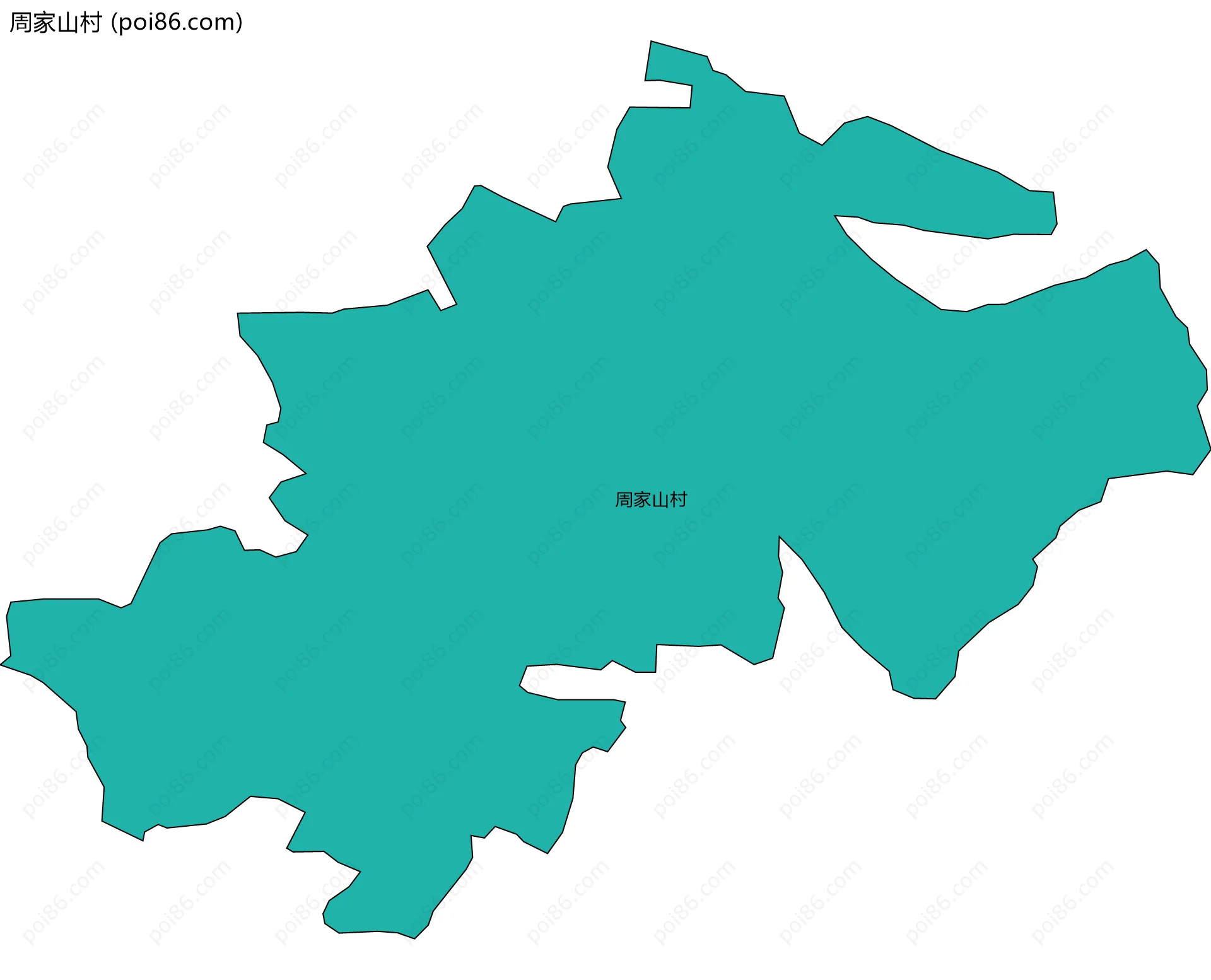 周家山村边界地图