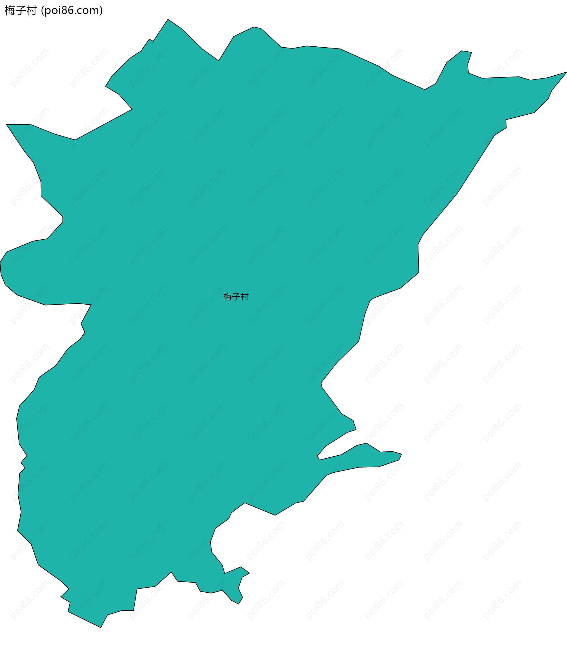 梅子村边界地图