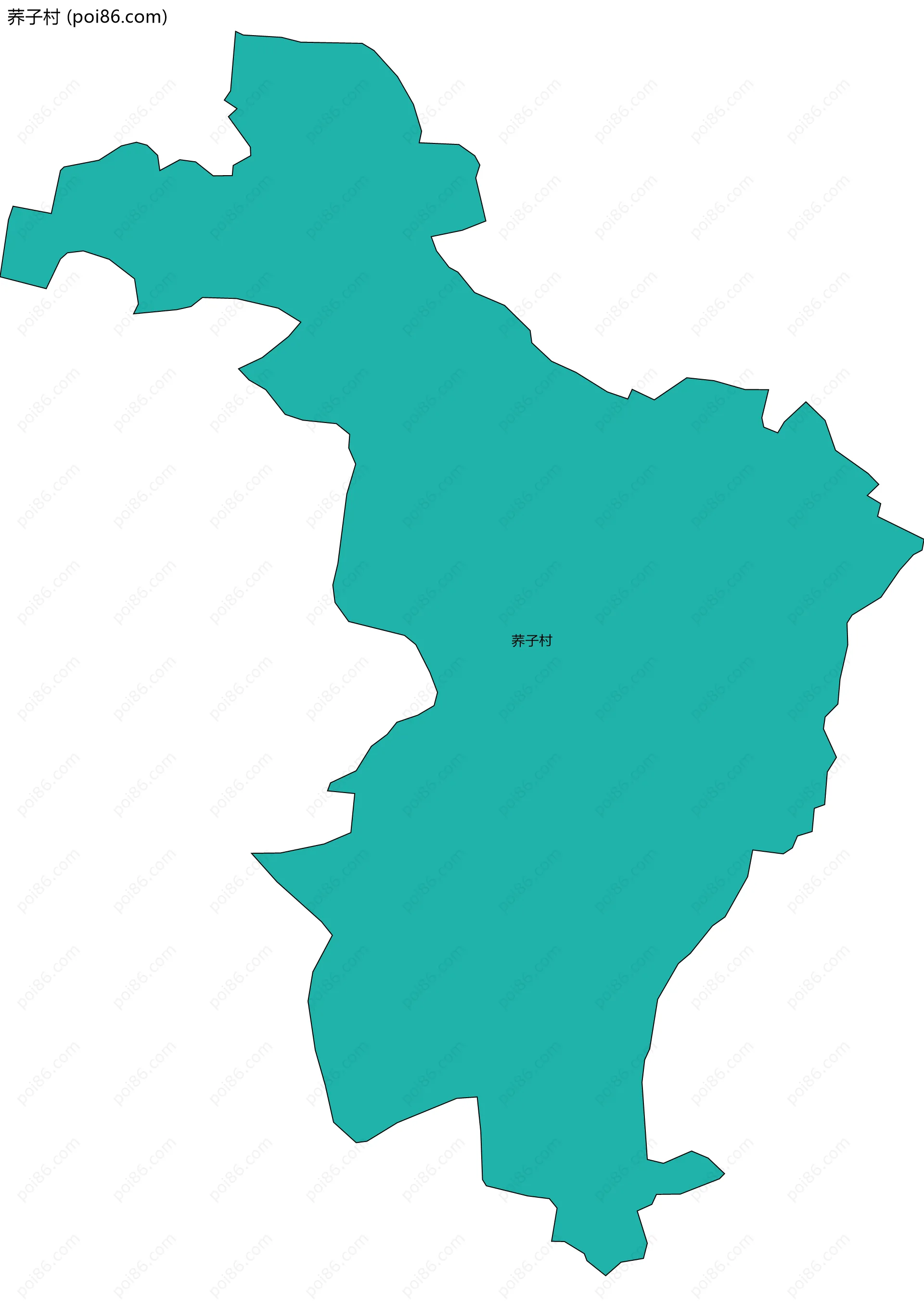 荞子村边界地图
