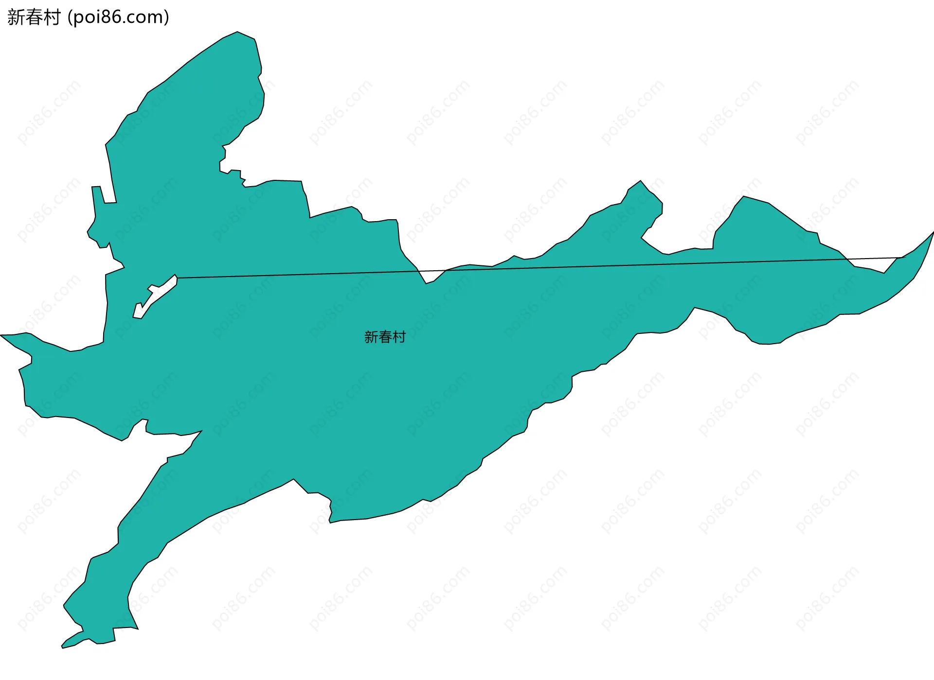 新春村边界地图