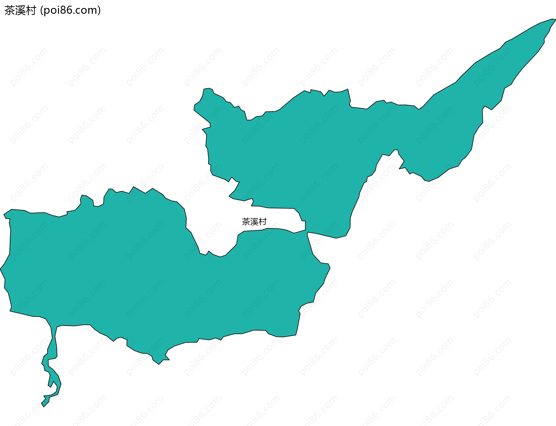 茶溪村边界地图