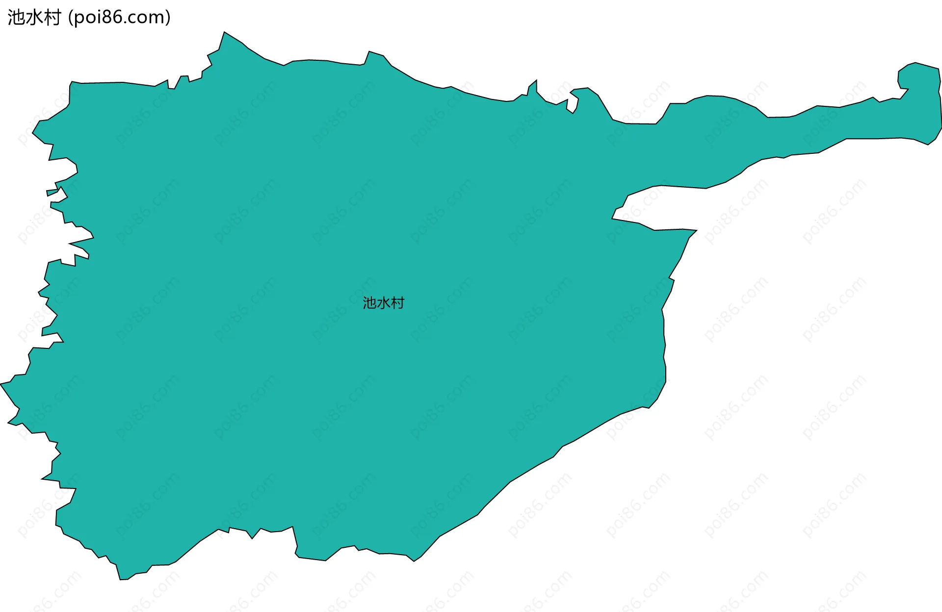 池水村边界地图