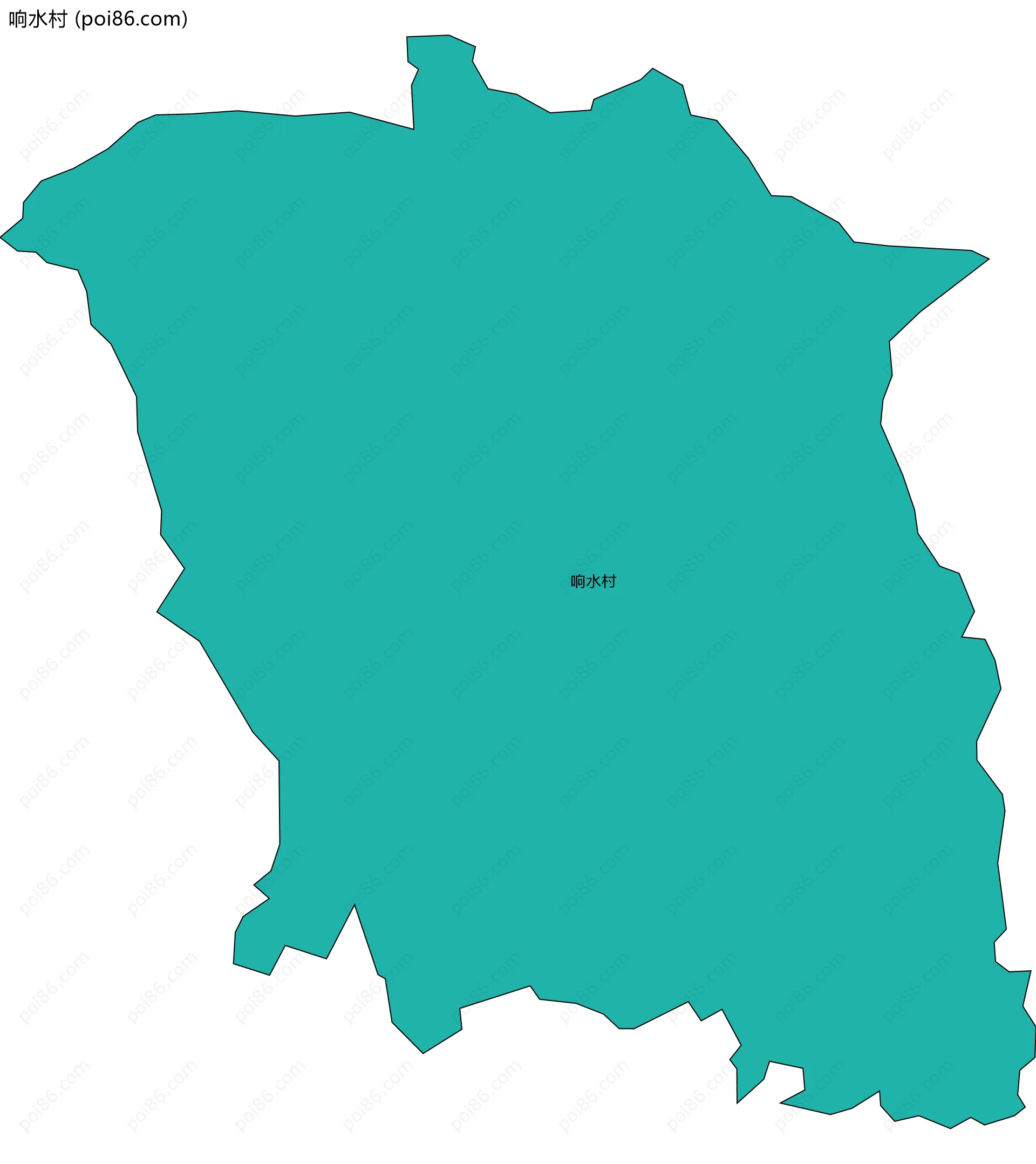 响水村边界地图