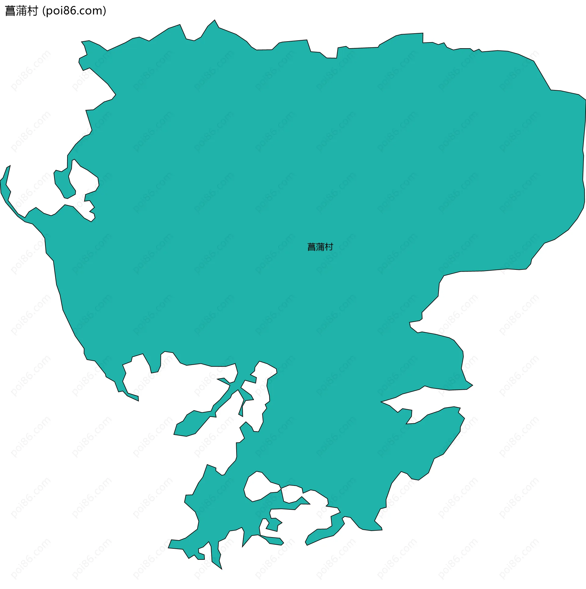 菖蒲村边界地图