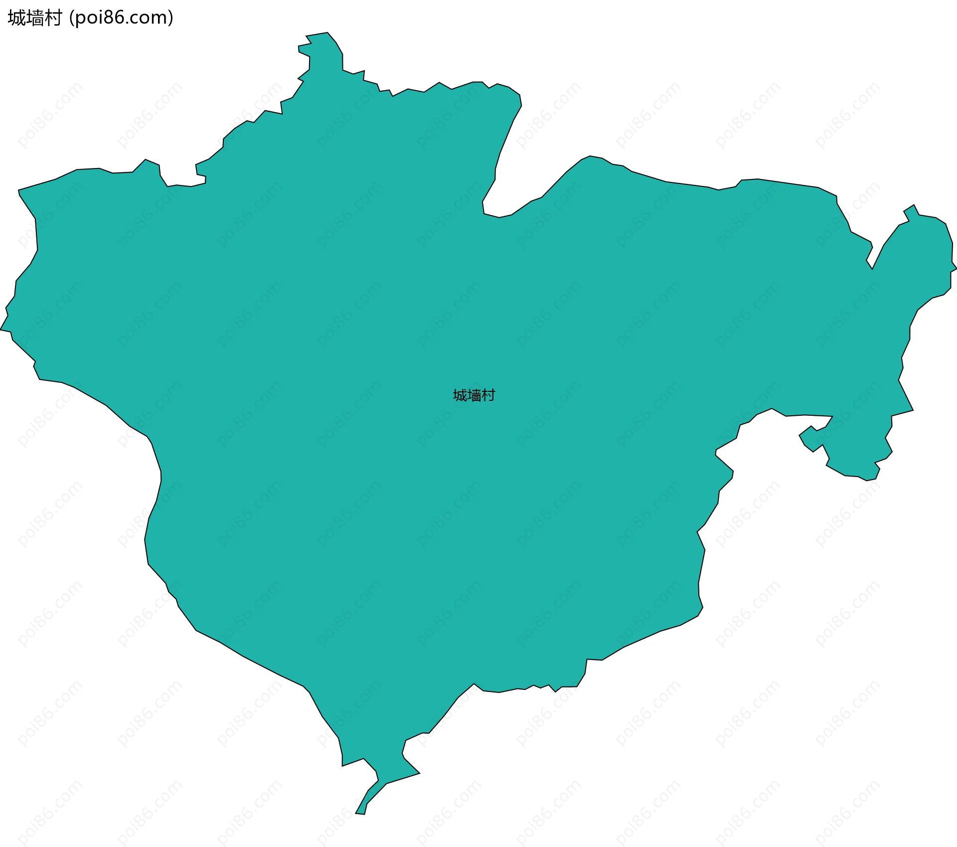 城墙村边界地图