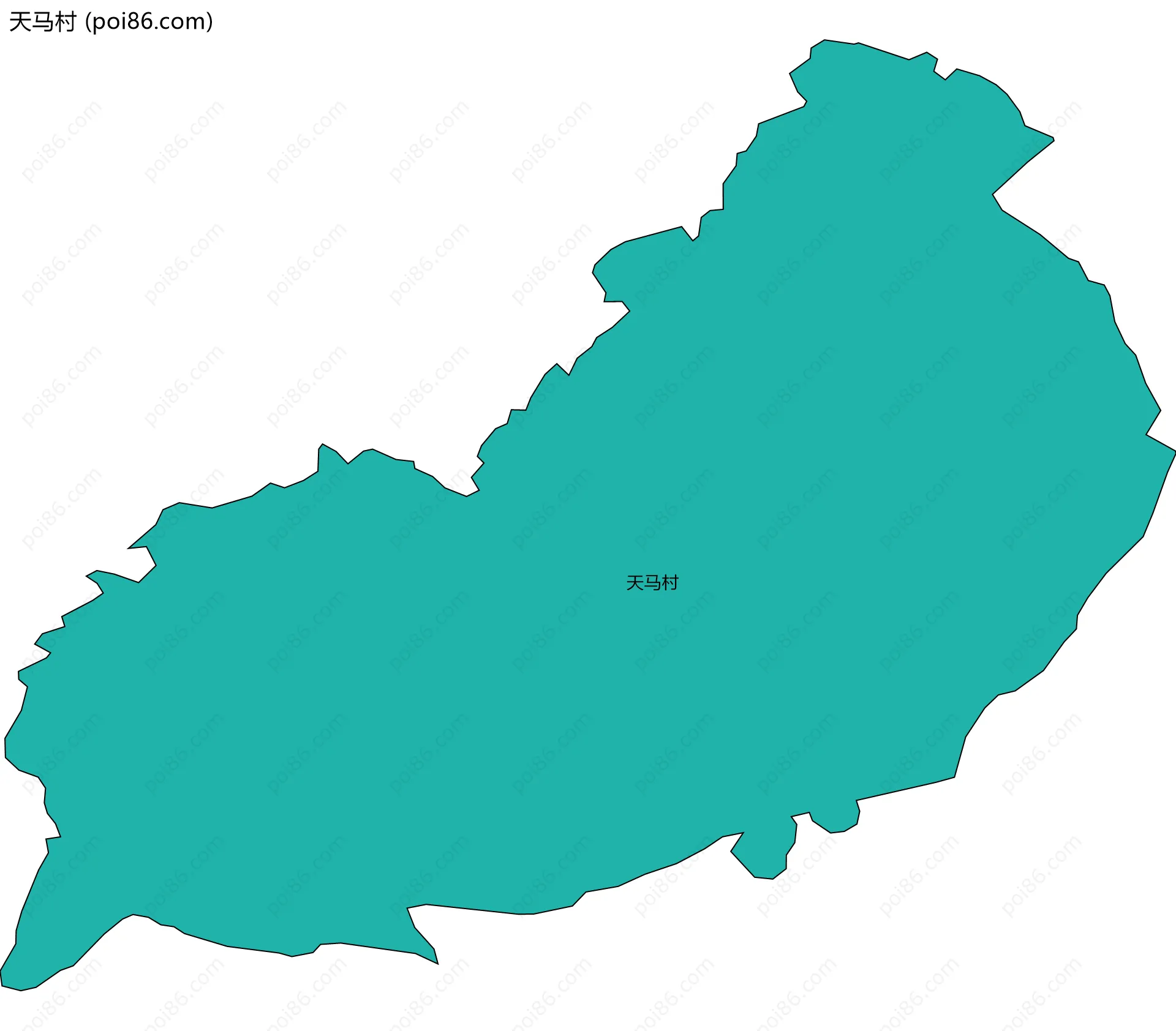 天马村边界地图