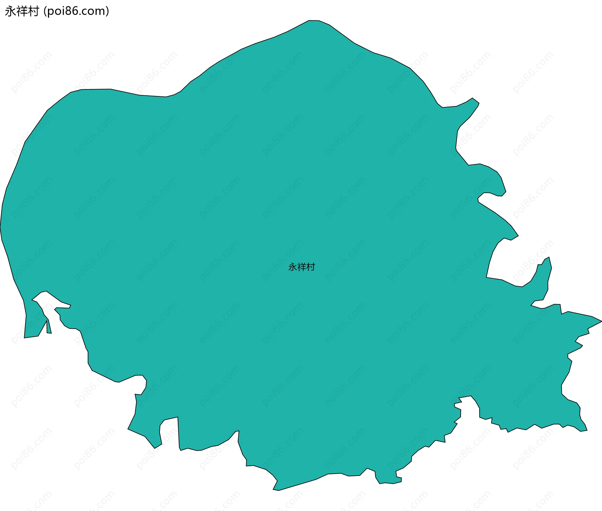 永祥村边界地图