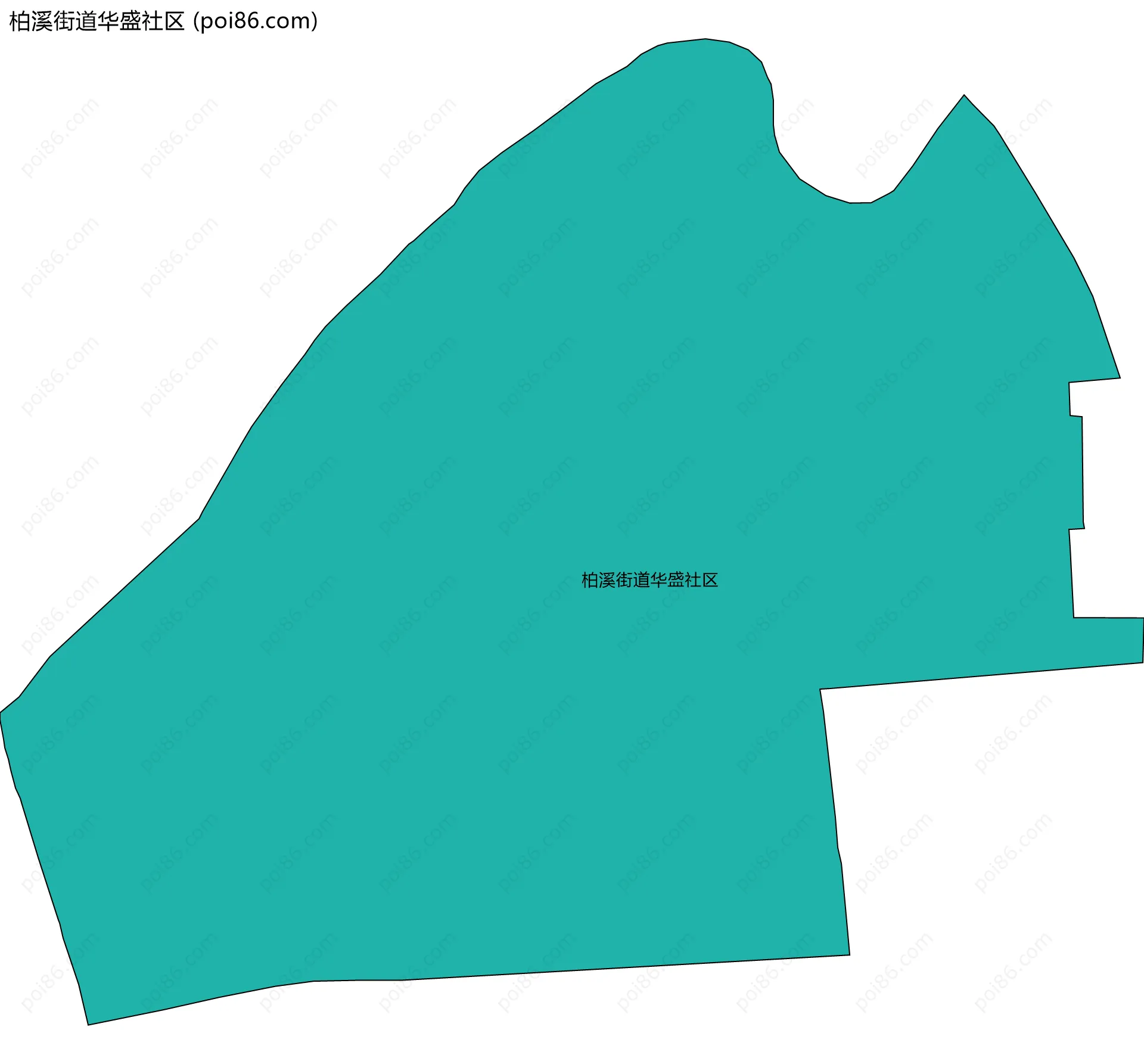 柏溪街道华盛社区边界地图