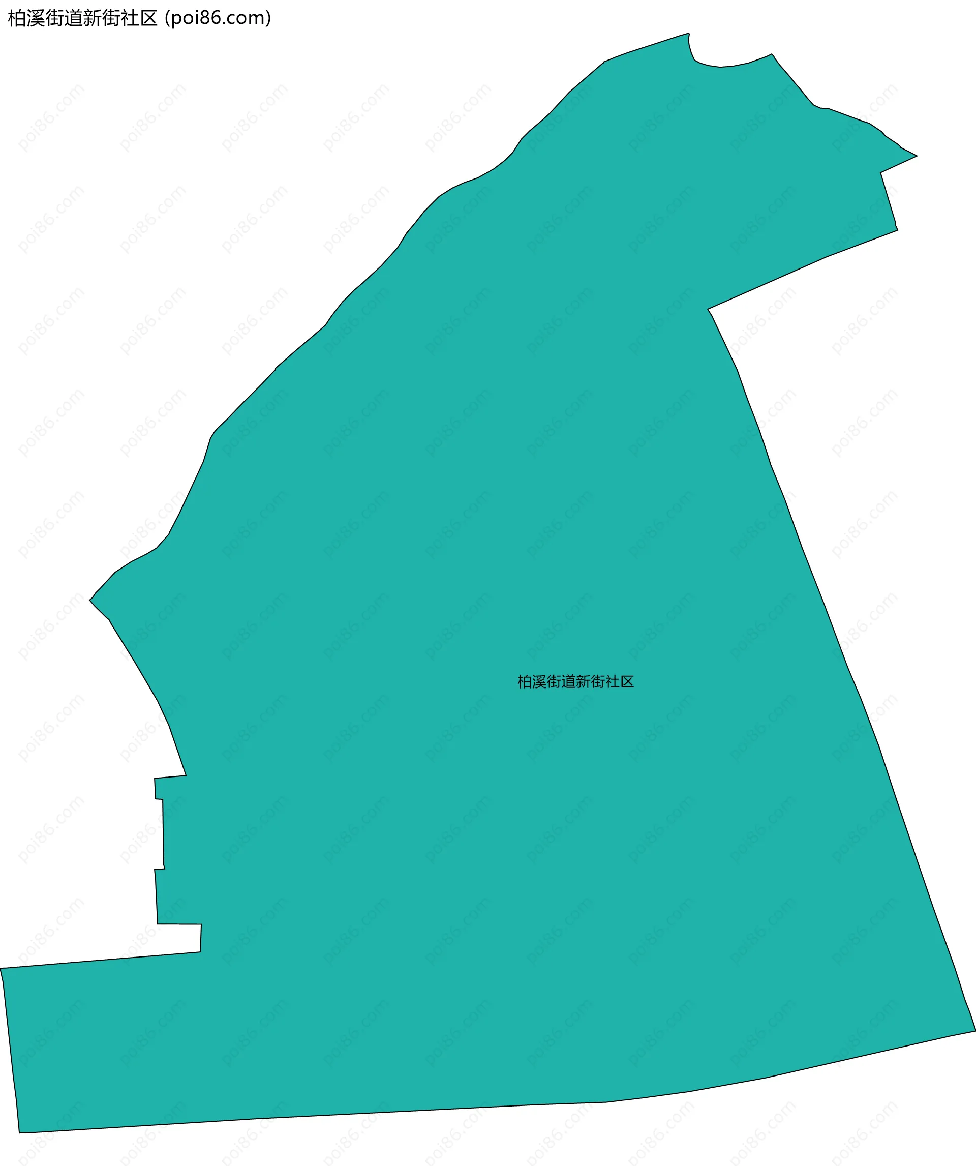 柏溪街道新街社区边界地图