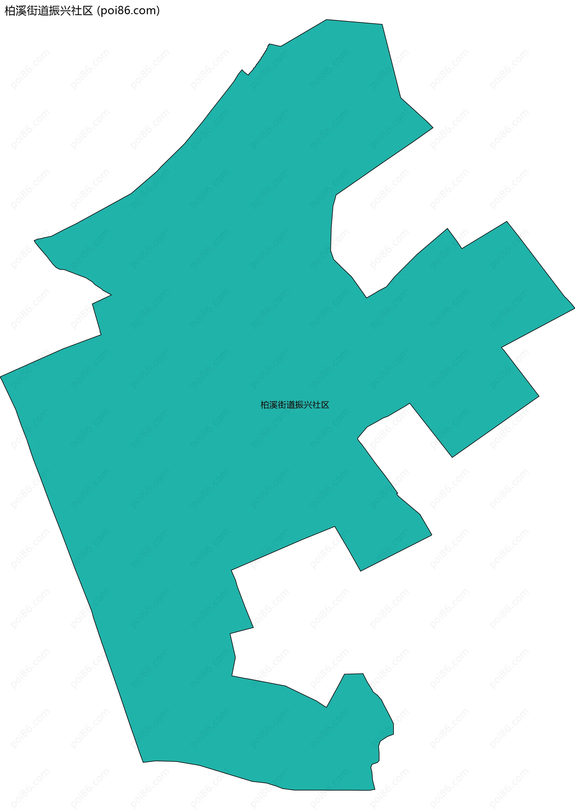 柏溪街道振兴社区边界地图
