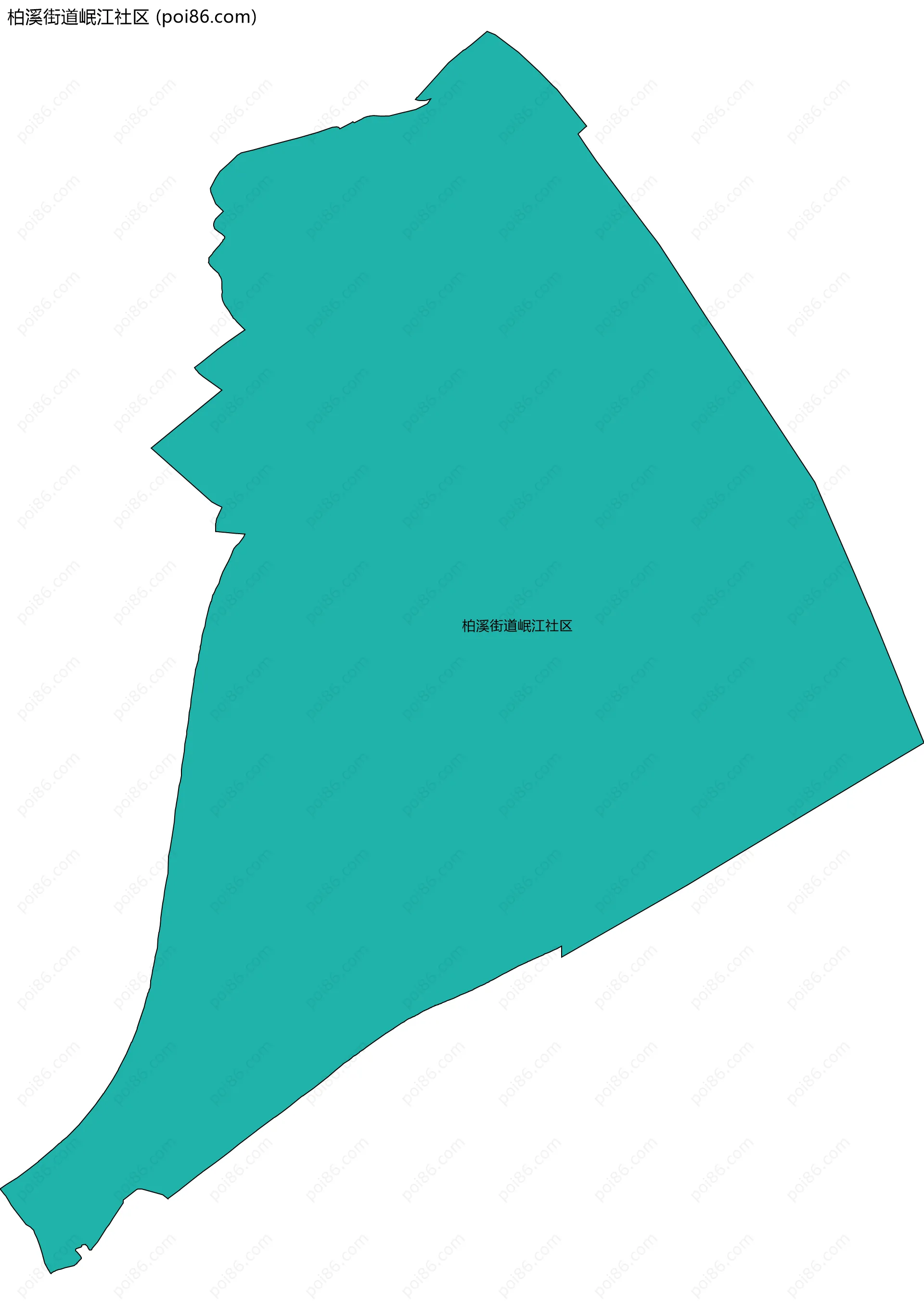 柏溪街道岷江社区边界地图
