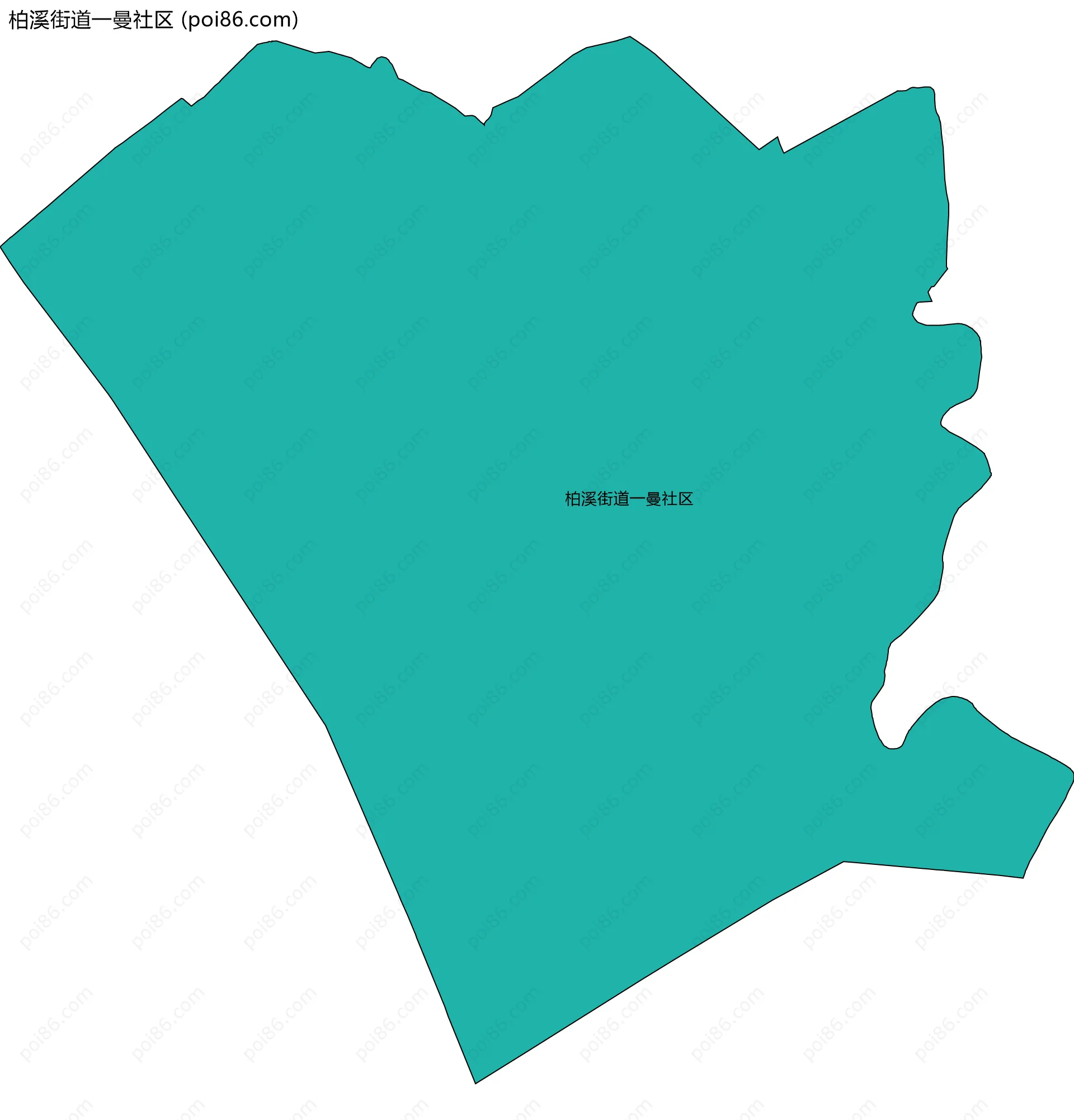 柏溪街道一曼社区边界地图