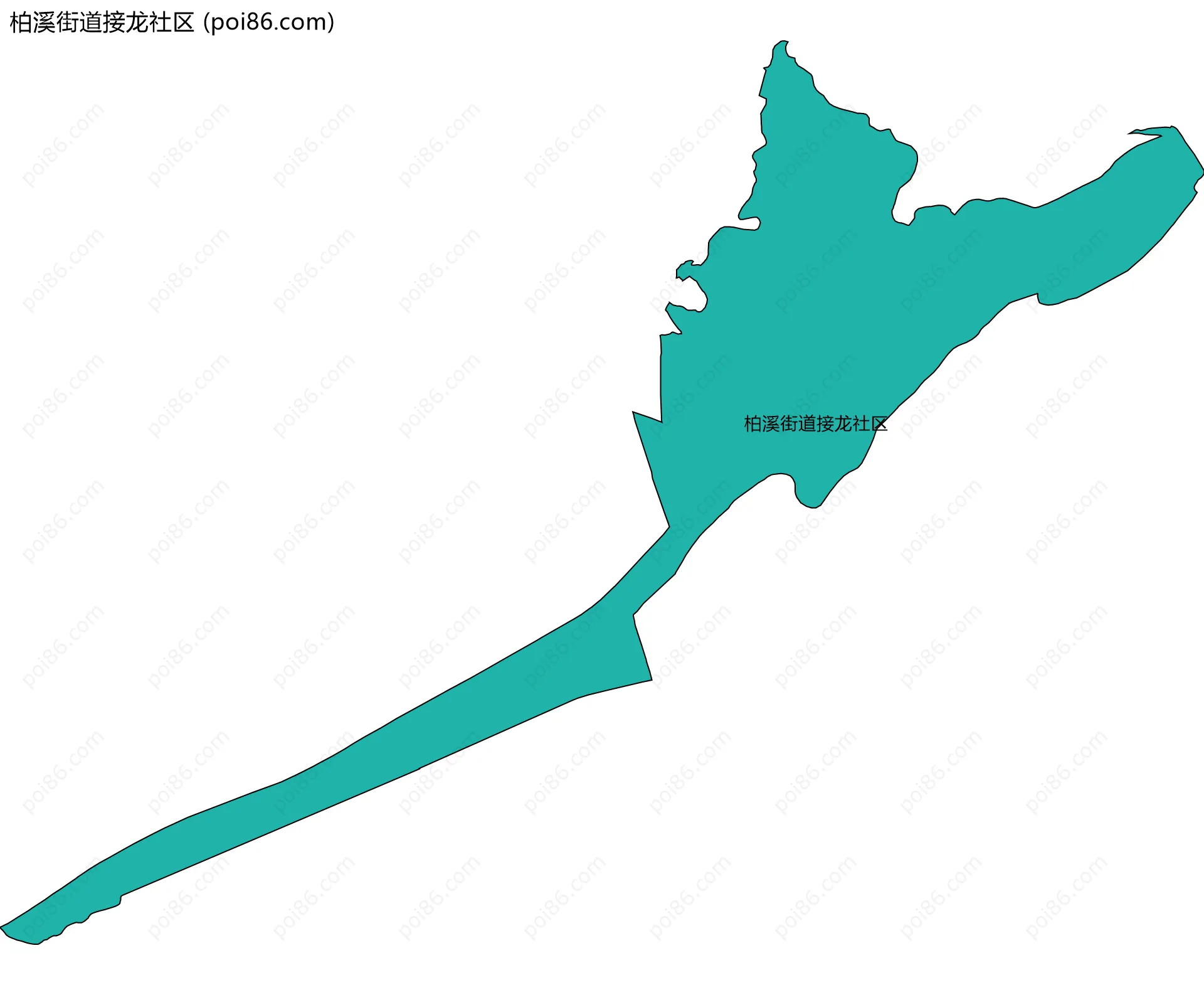 柏溪街道接龙社区边界地图