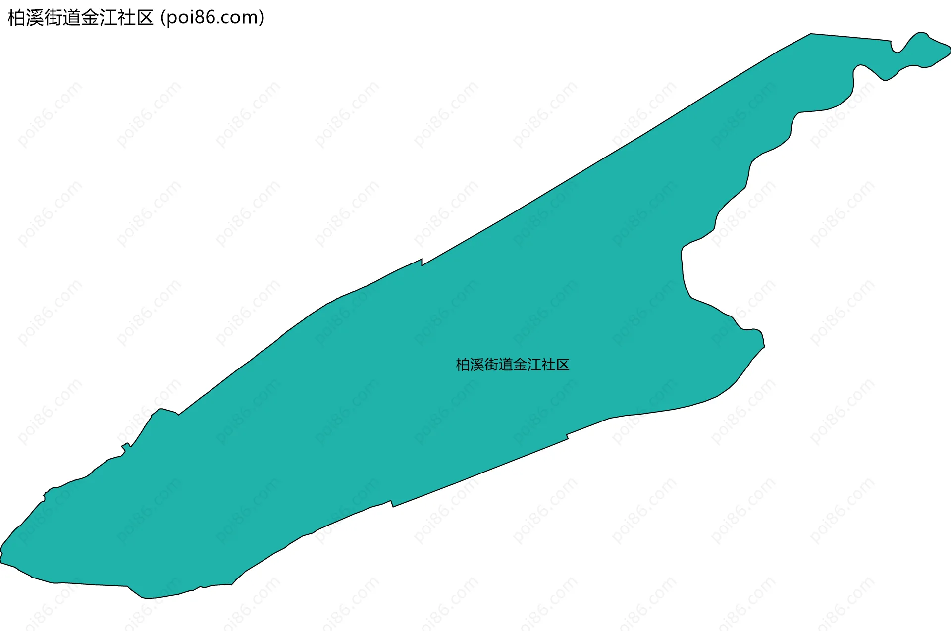 柏溪街道金江社区边界地图