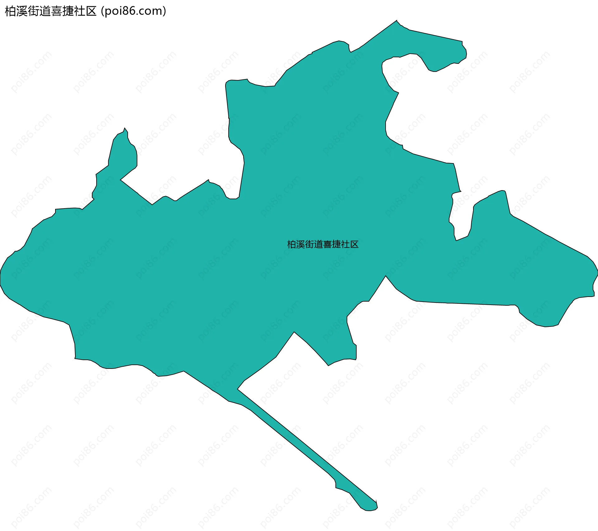 柏溪街道喜捷社区边界地图