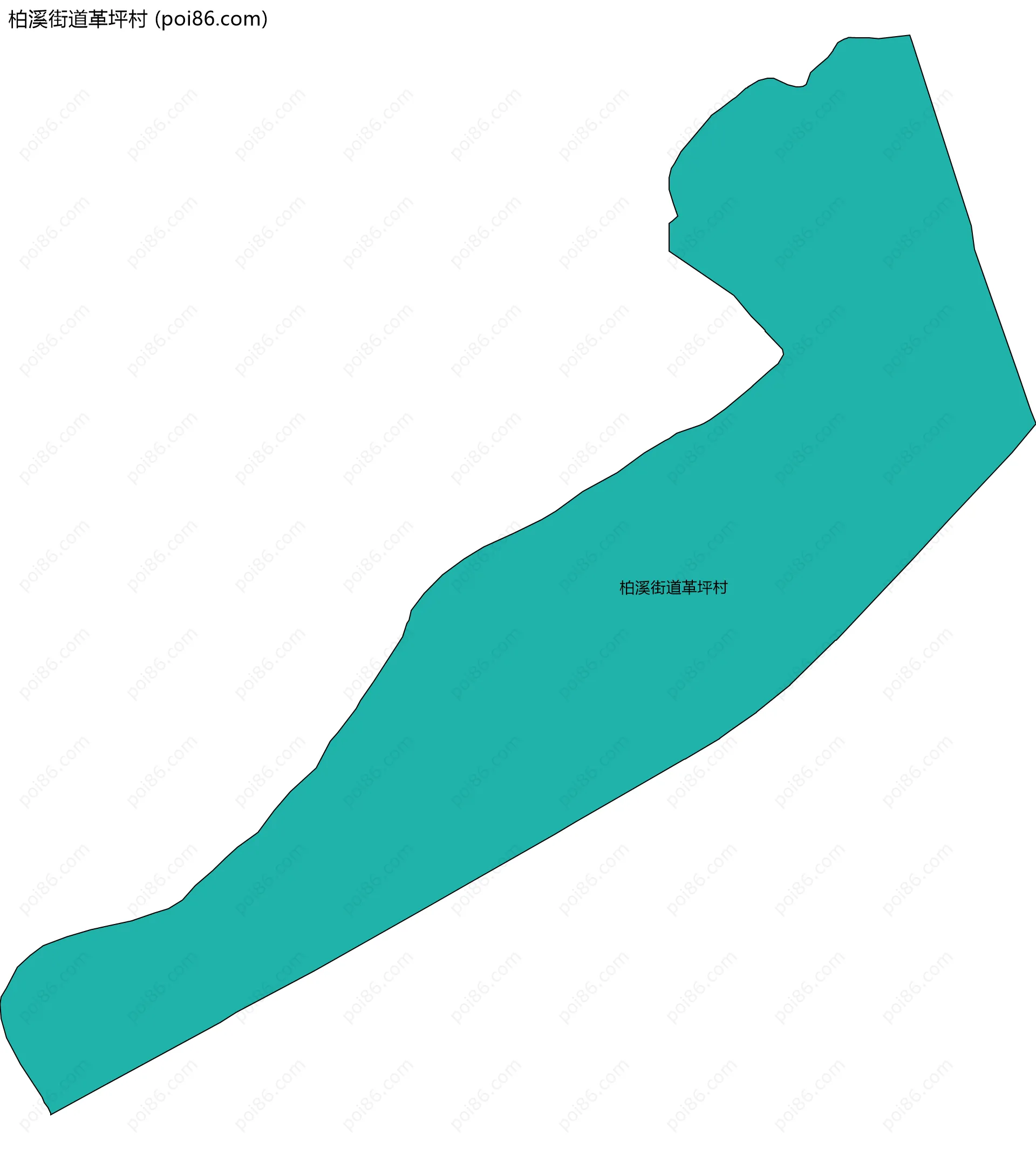 柏溪街道革坪村边界地图