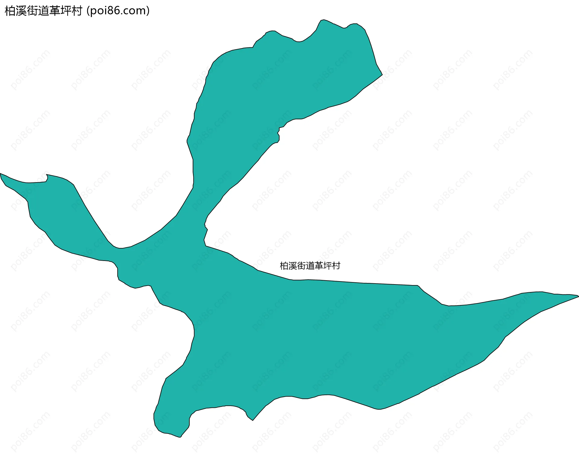 柏溪街道革坪村边界地图