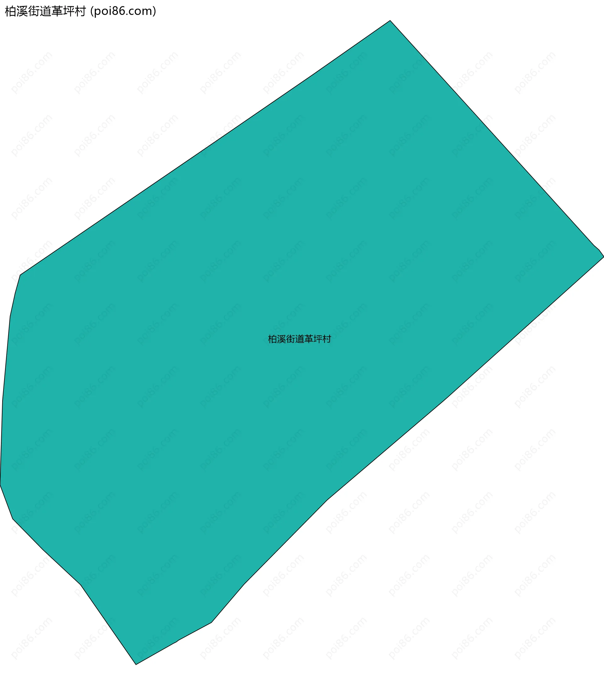 柏溪街道革坪村边界地图