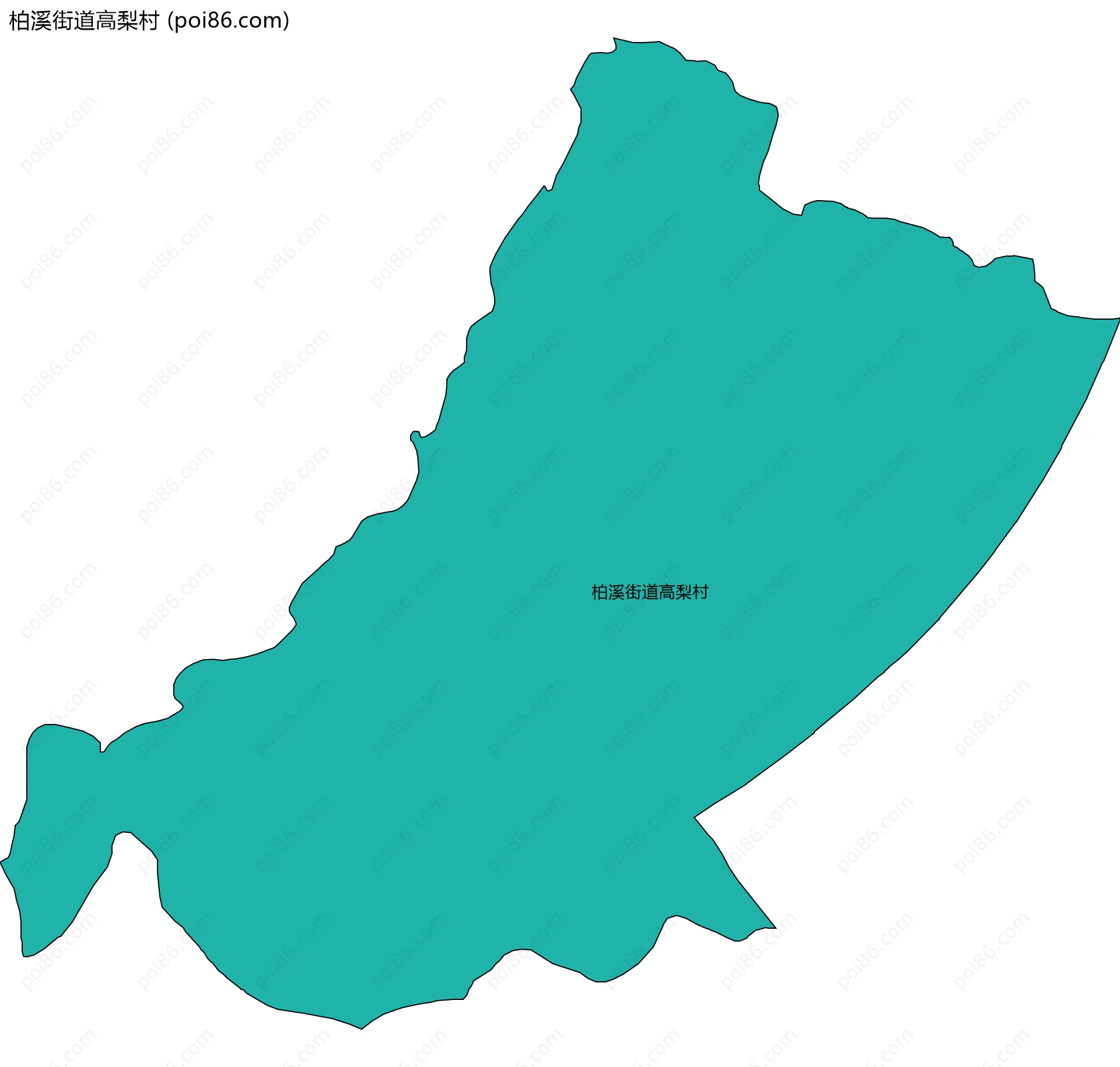 柏溪街道高梨村边界地图