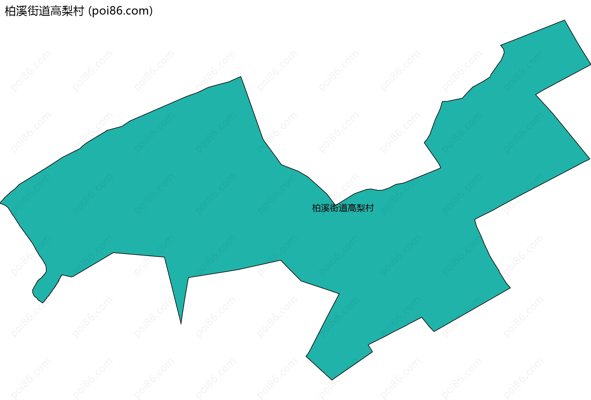 柏溪街道高梨村边界地图
