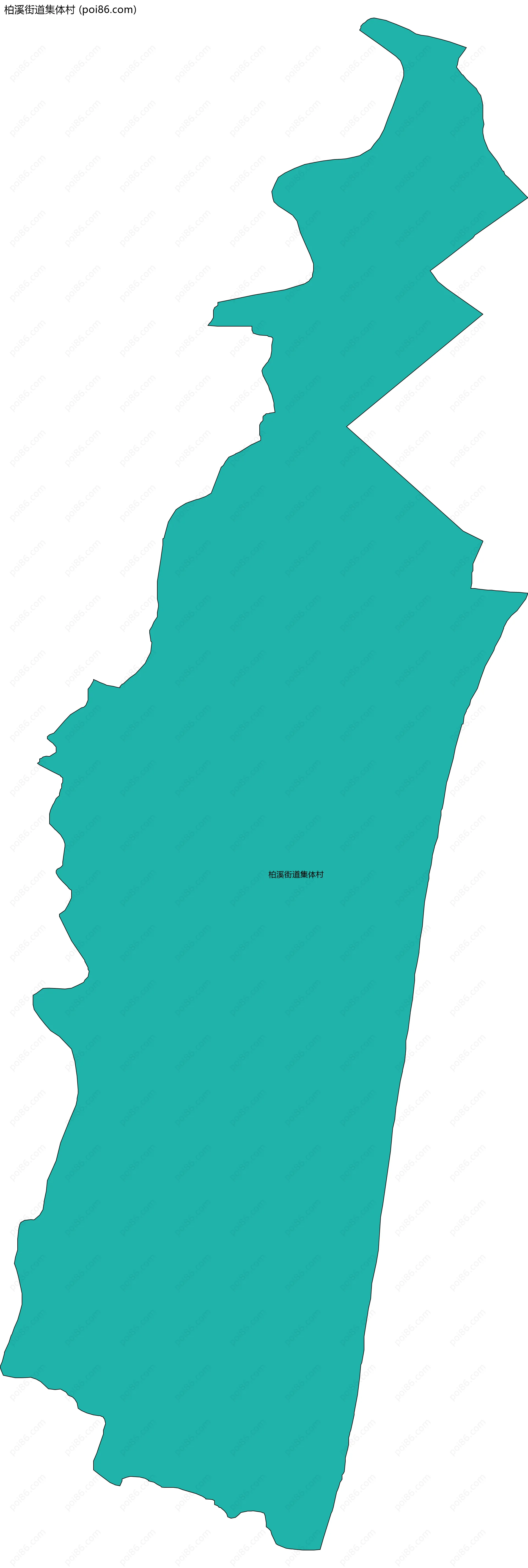 柏溪街道集体村边界地图