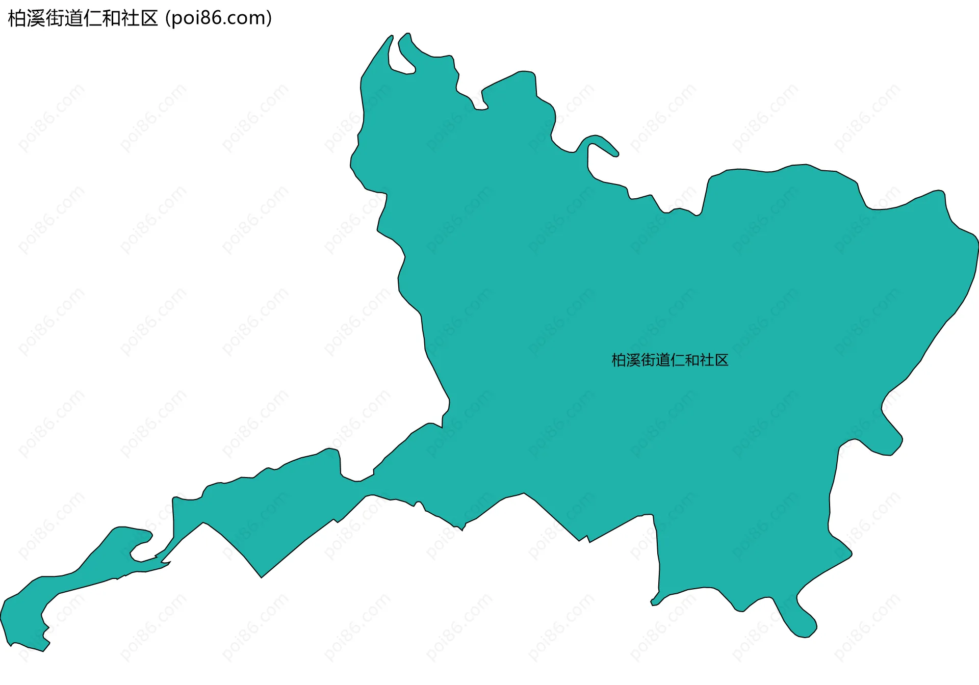 柏溪街道仁和社区边界地图