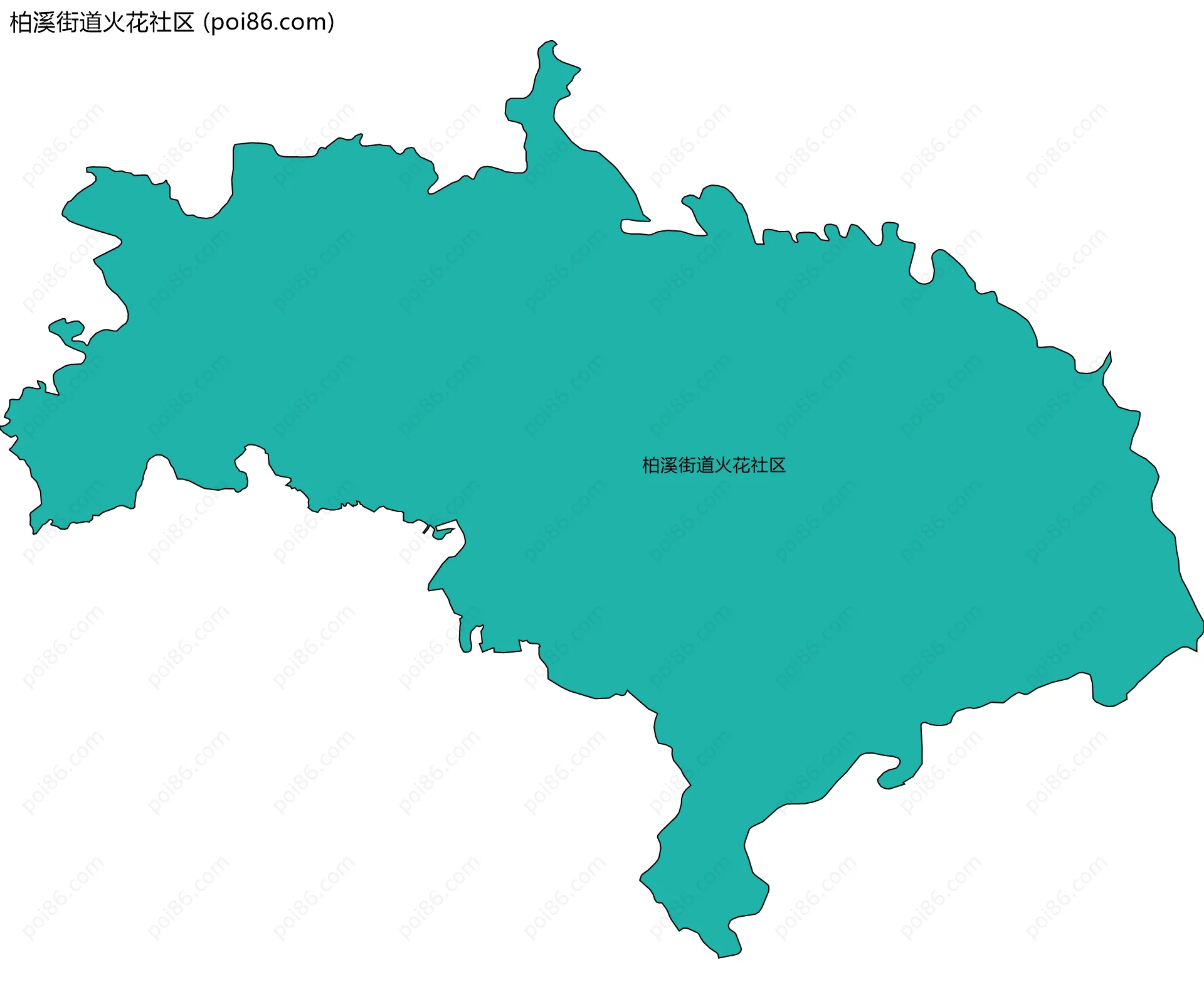 柏溪街道火花社区边界地图