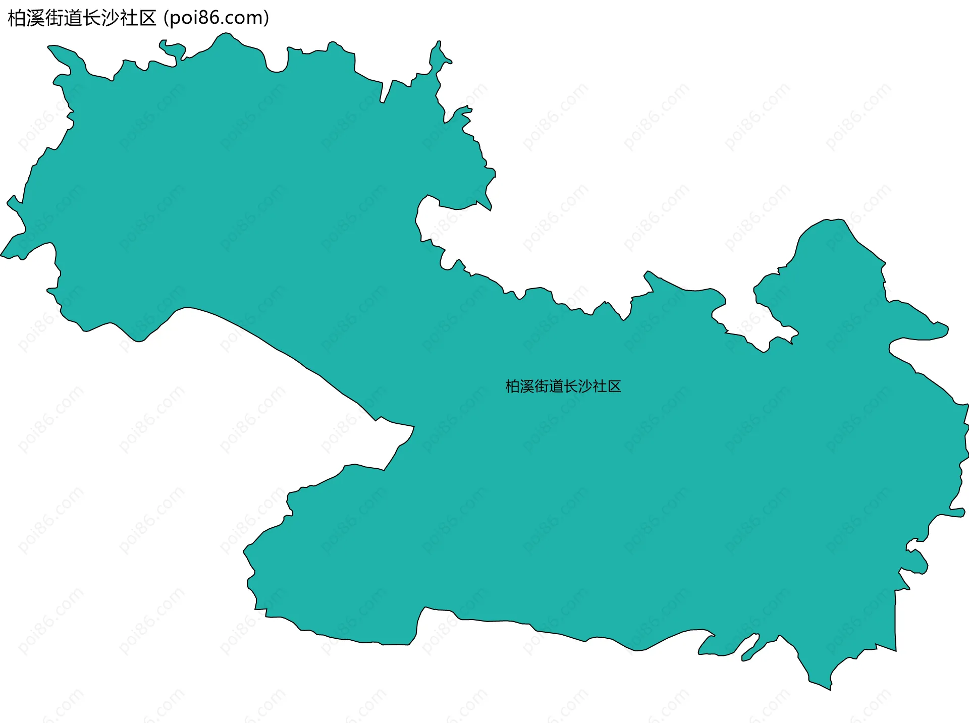 柏溪街道长沙社区边界地图