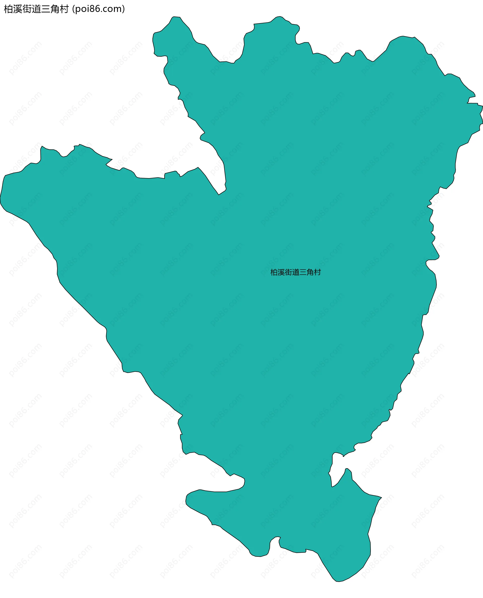 柏溪街道三角村边界地图