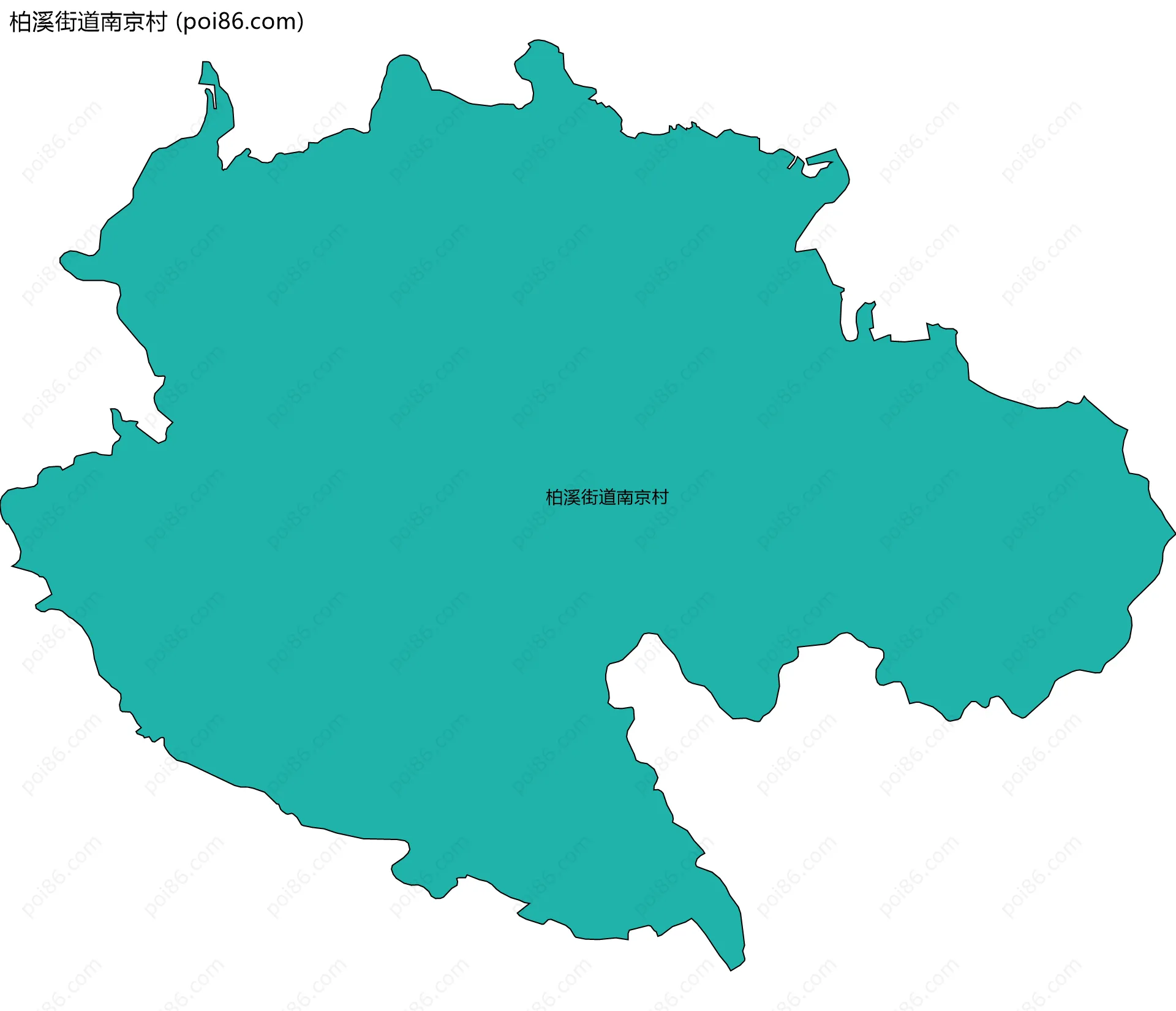 柏溪街道南京村边界地图