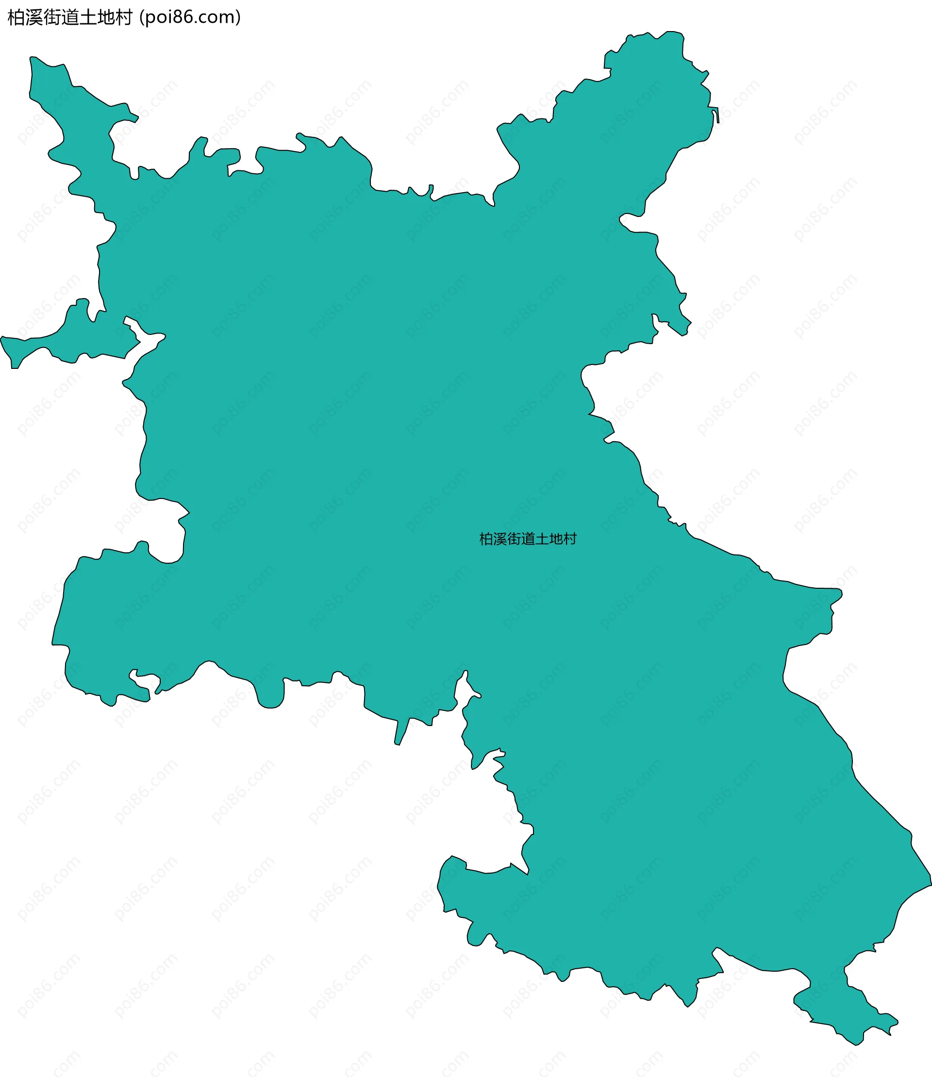 柏溪街道土地村边界地图