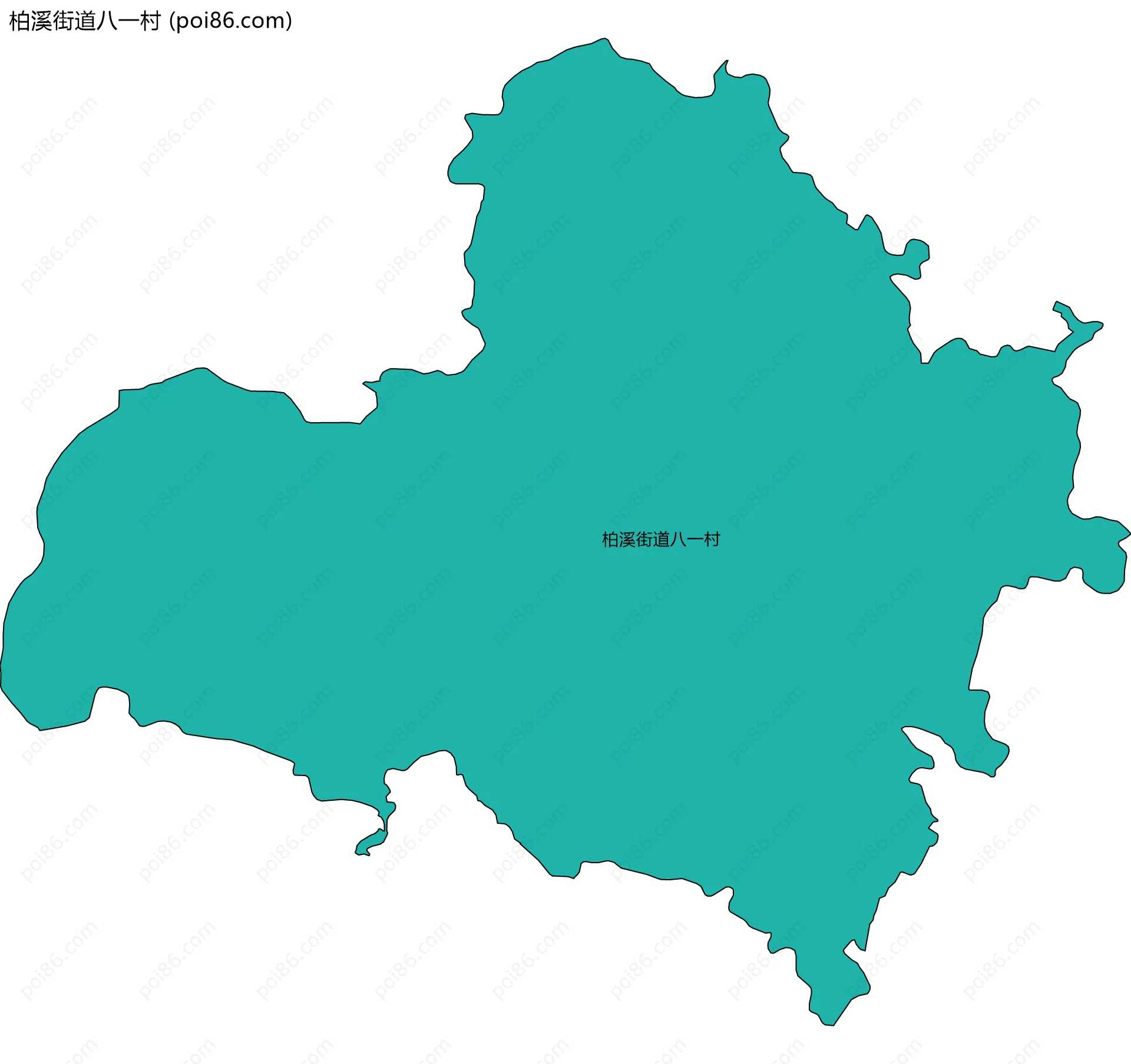 柏溪街道八一村边界地图