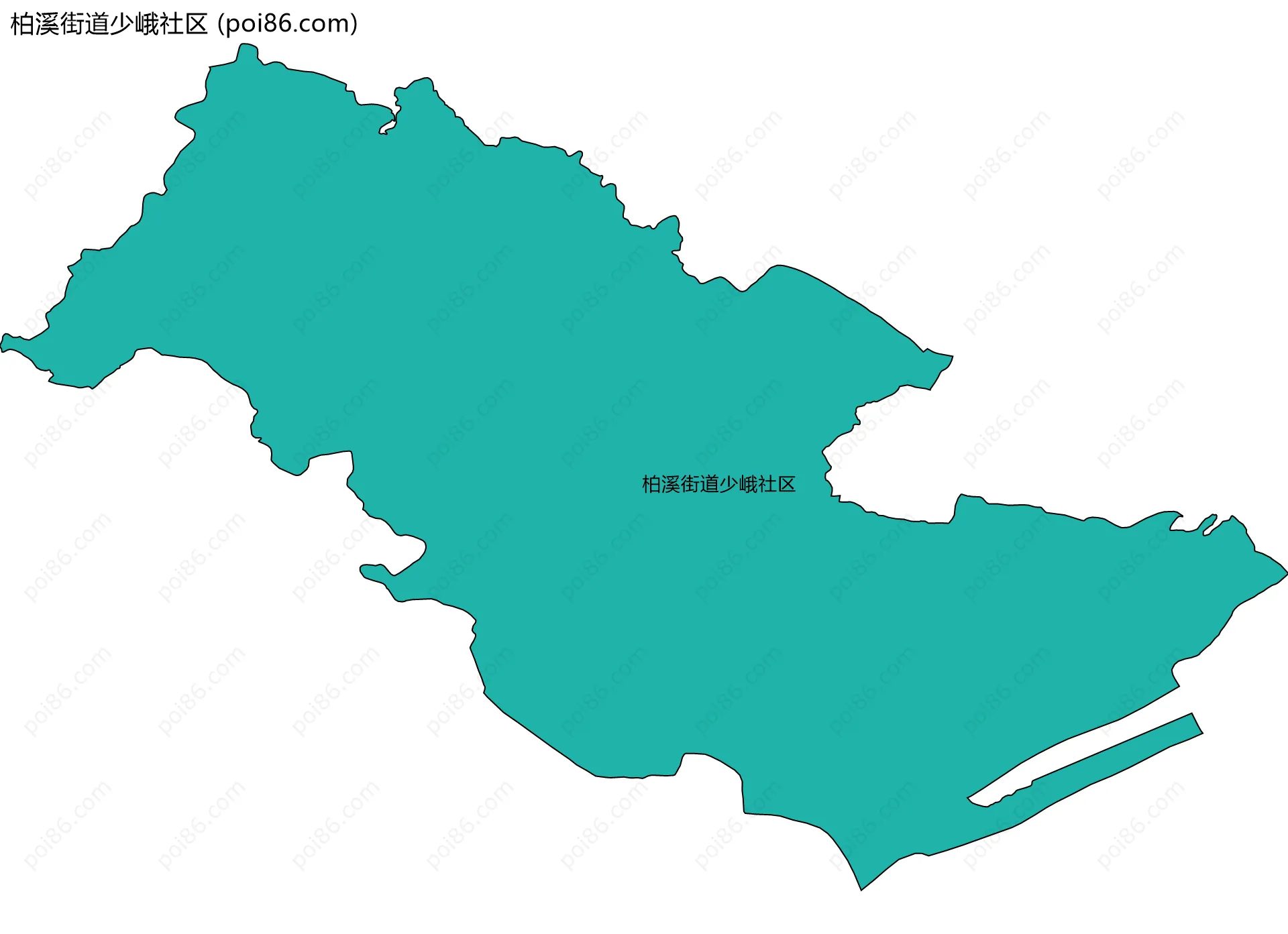 柏溪街道少峨社区边界地图