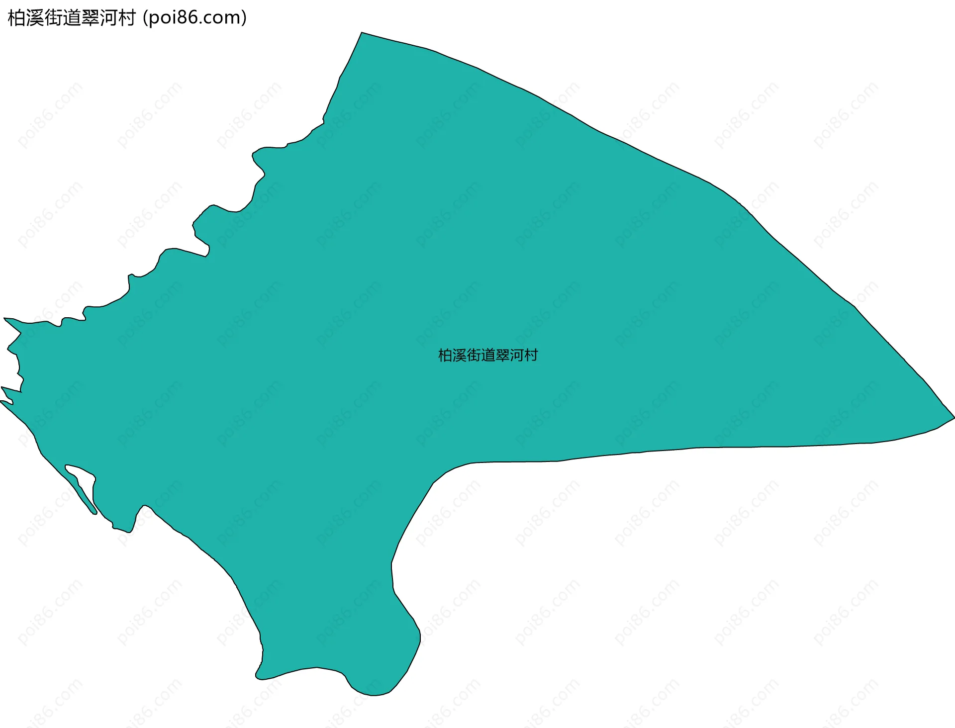 柏溪街道翠河村边界地图
