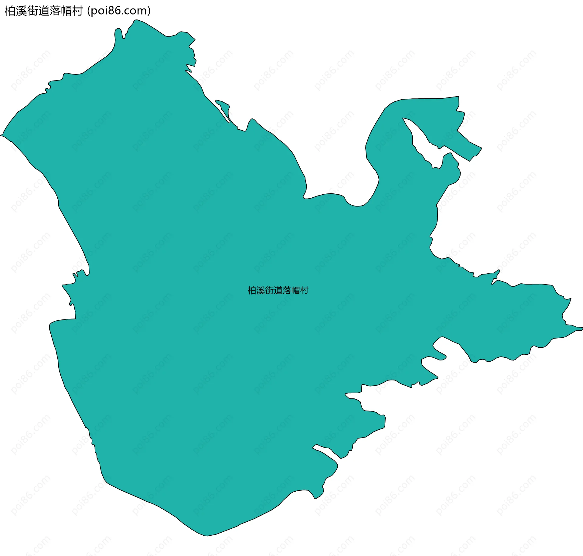 柏溪街道落帽村边界地图