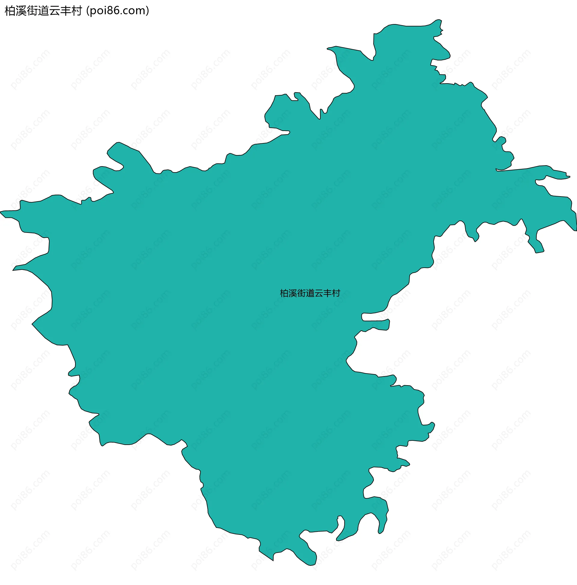 柏溪街道云丰村边界地图