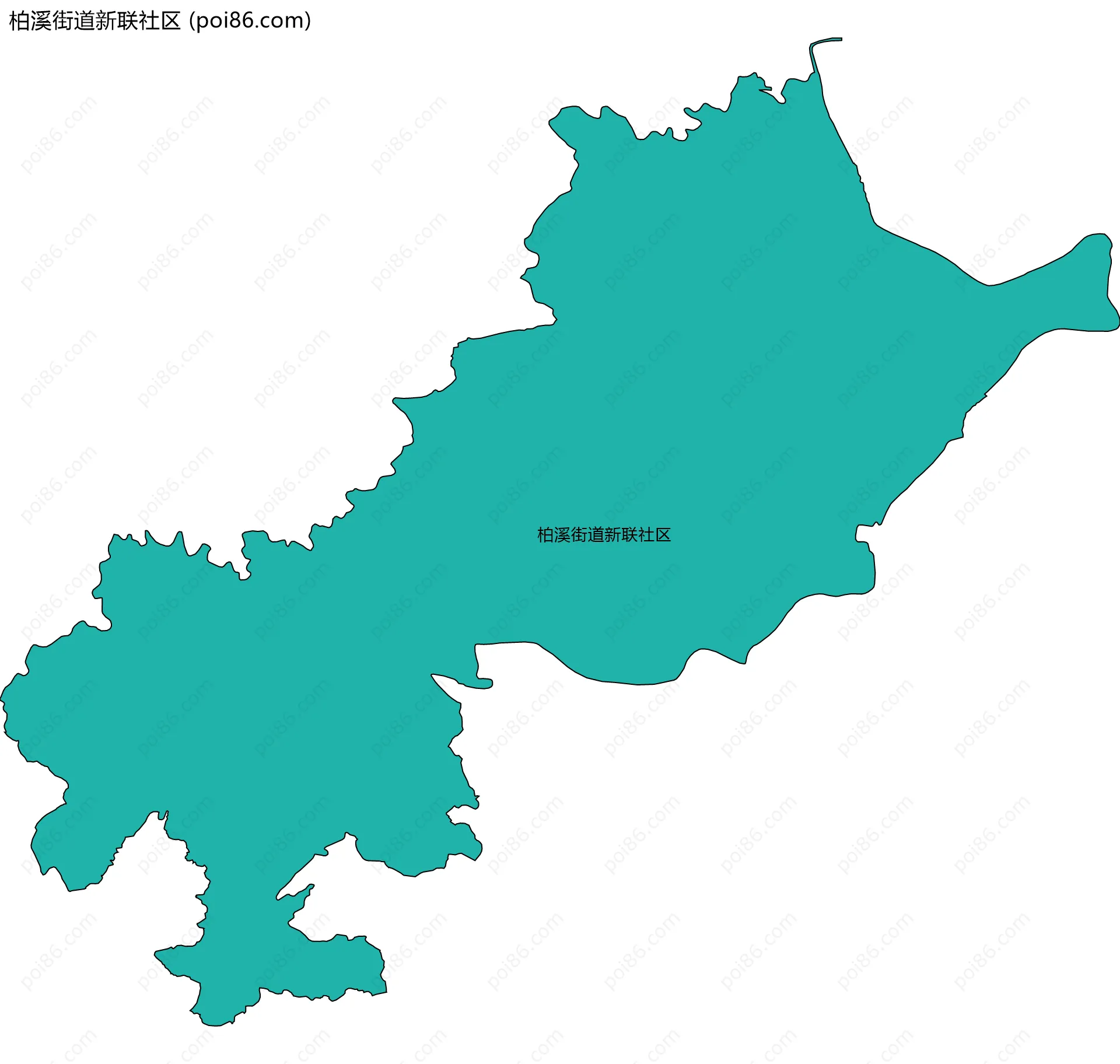 柏溪街道新联社区边界地图