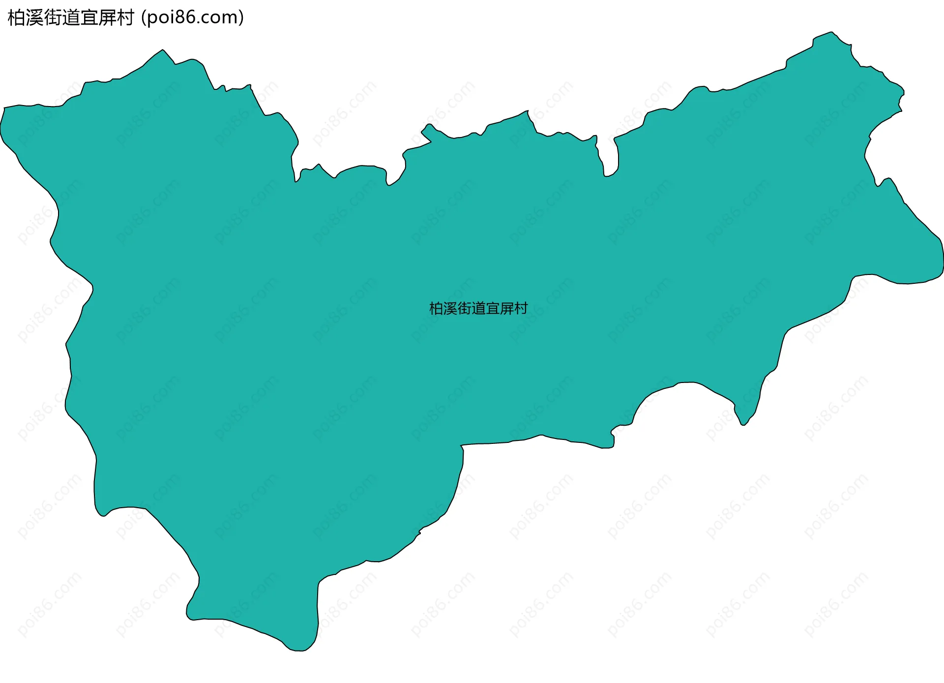 柏溪街道宜屏村边界地图
