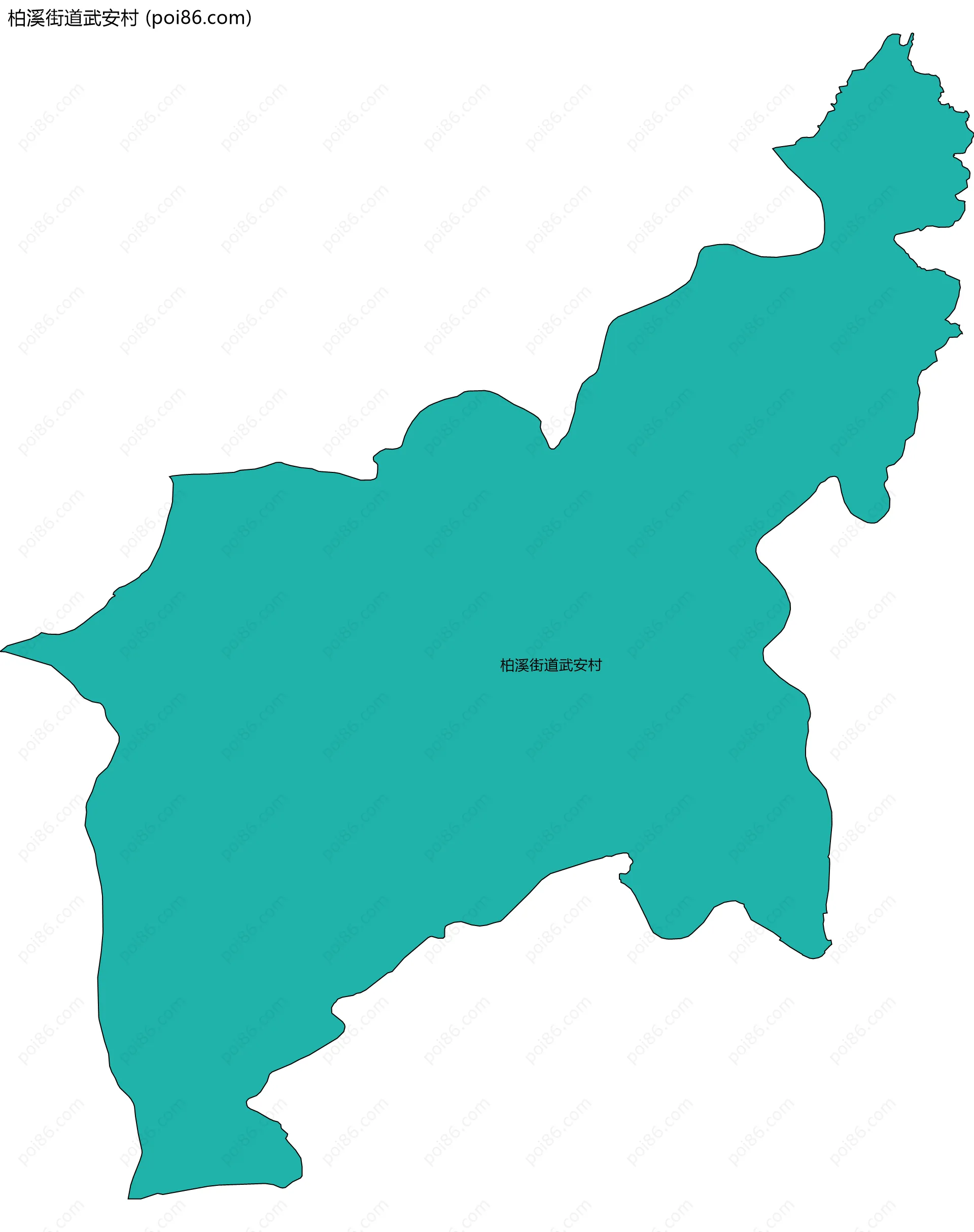 柏溪街道武安村边界地图