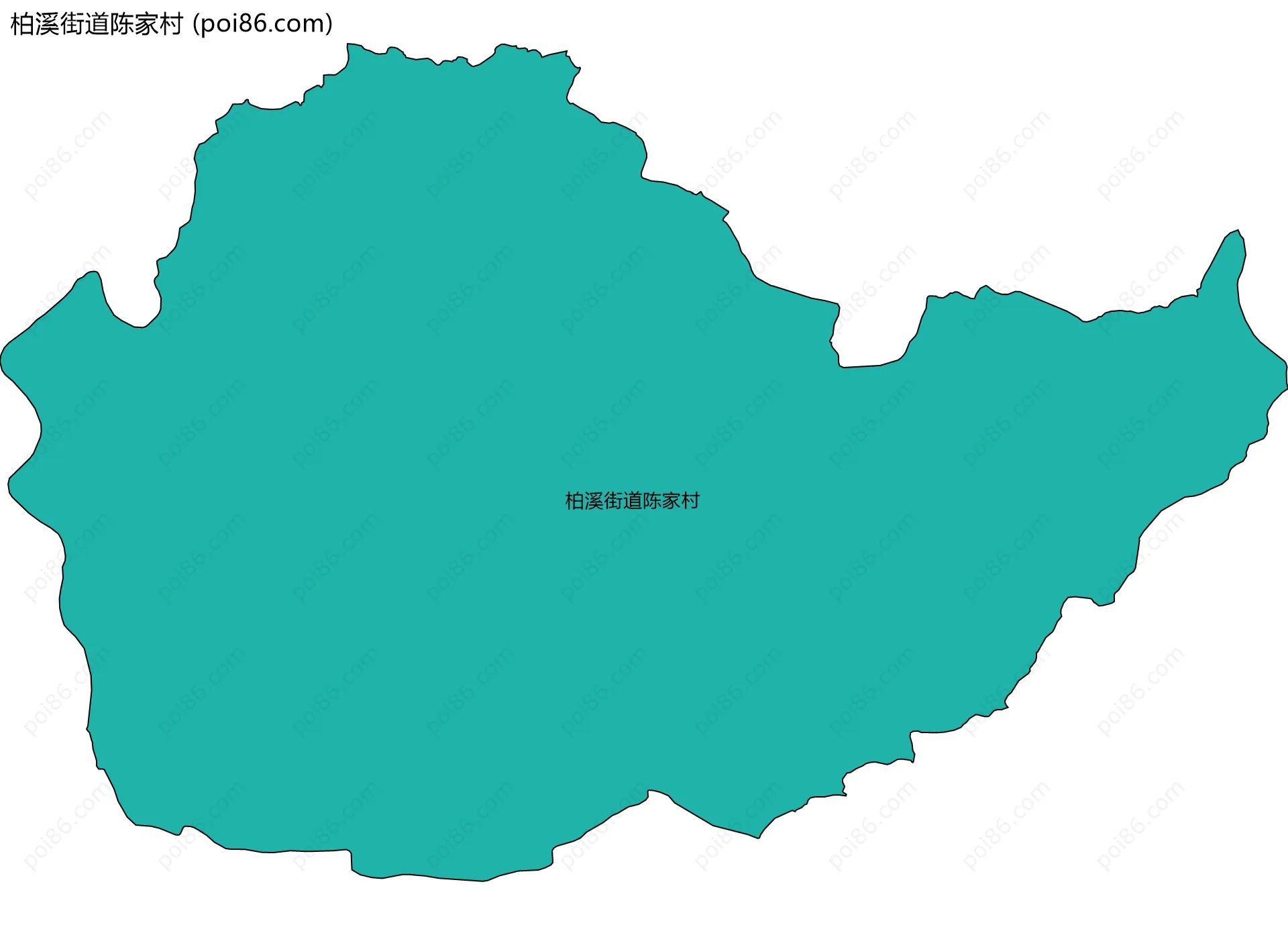 柏溪街道陈家村边界地图