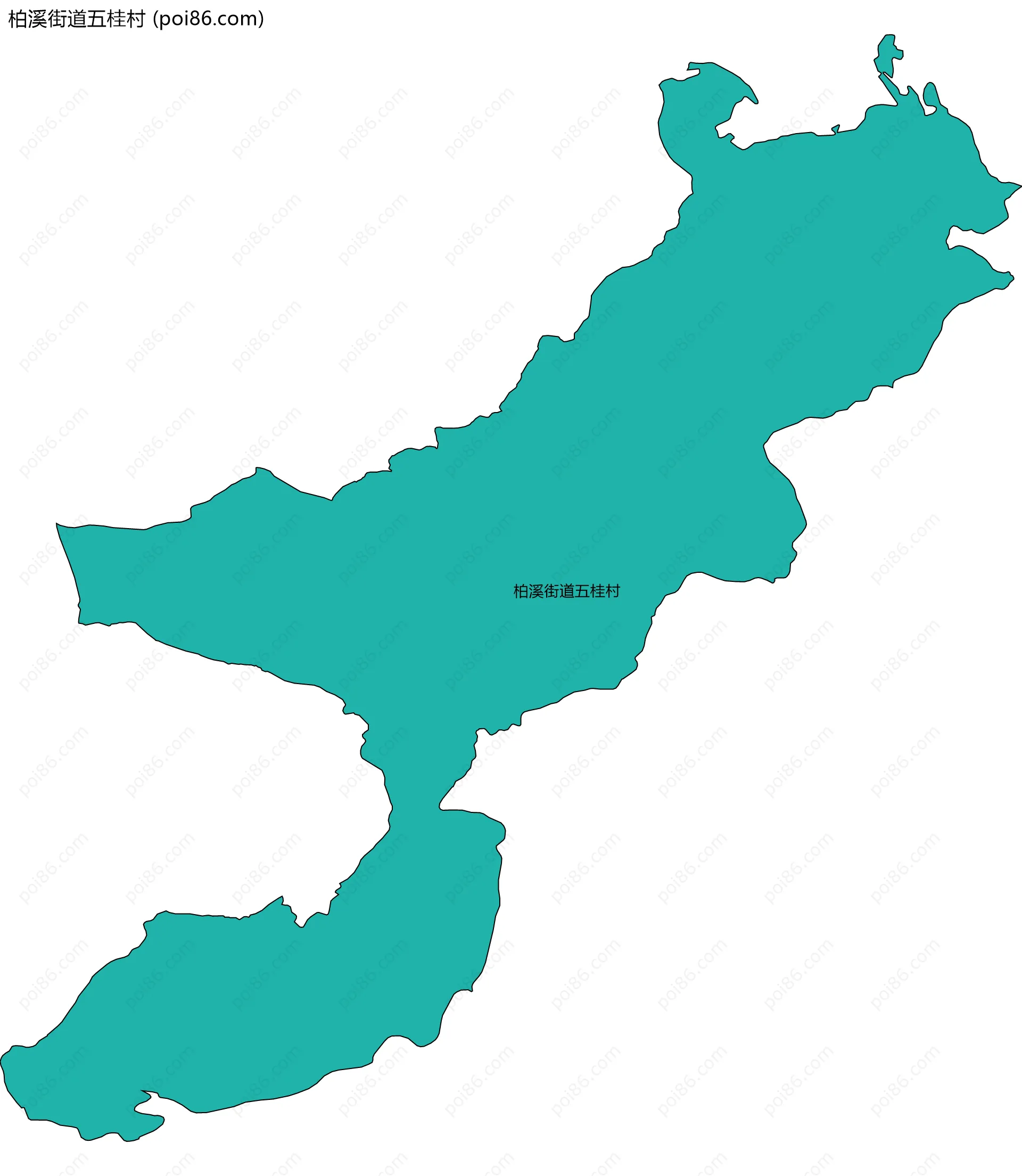 柏溪街道五桂村边界地图