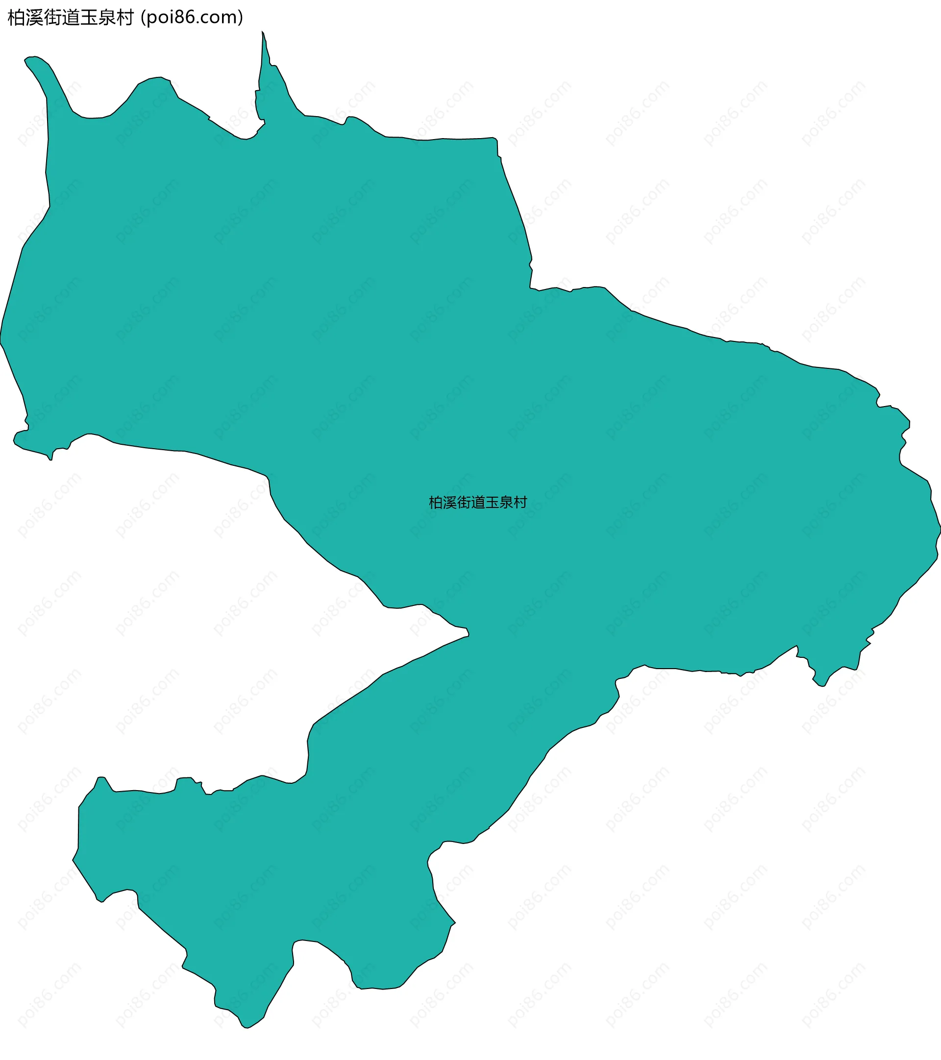 柏溪街道玉泉村边界地图