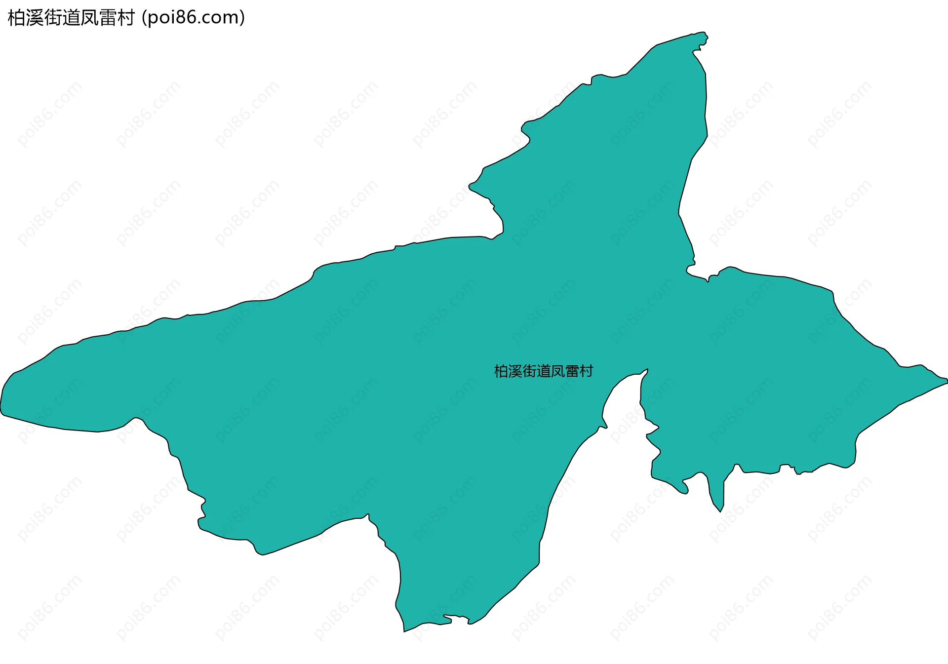 柏溪街道凤雷村边界地图