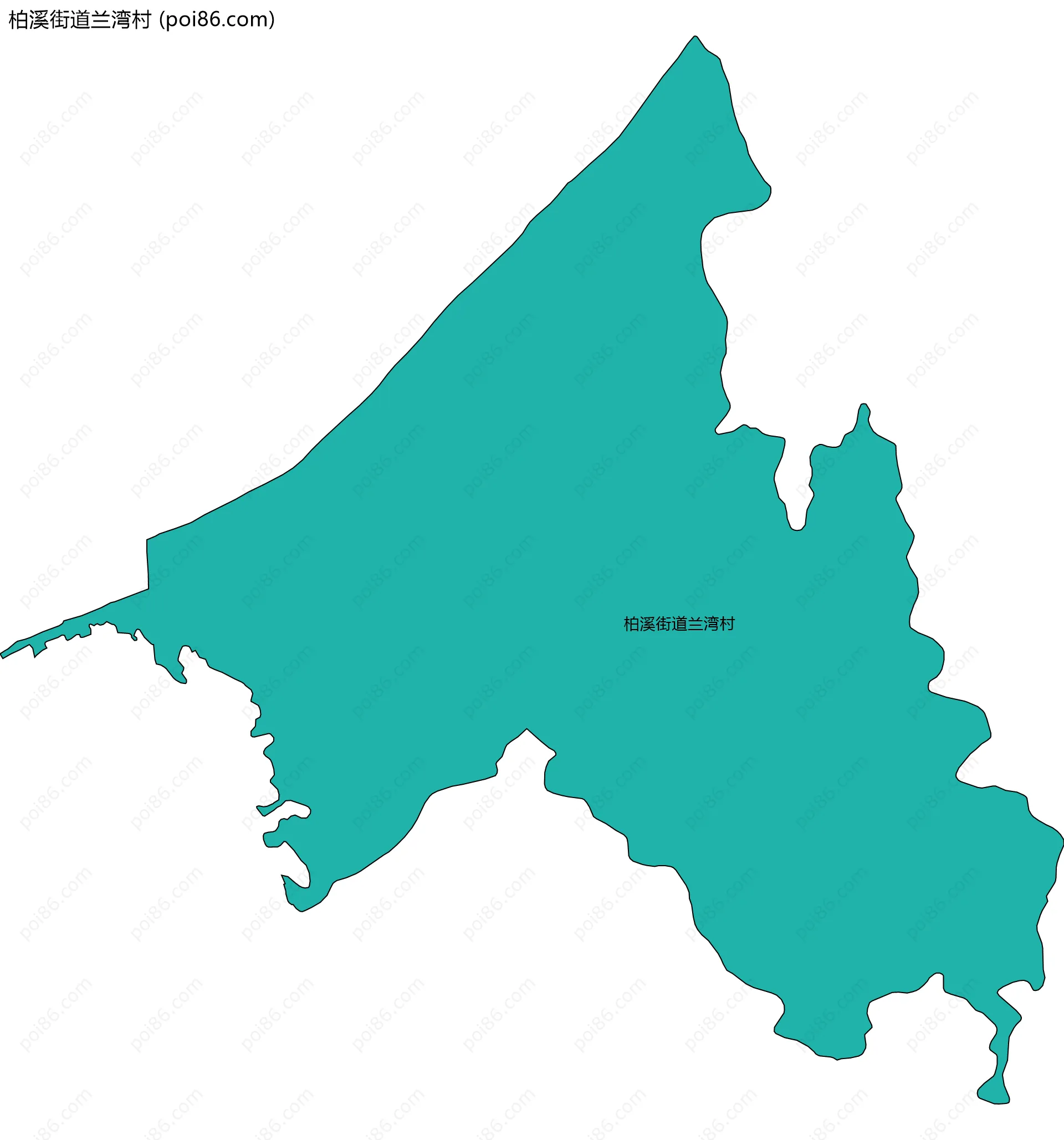 柏溪街道兰湾村边界地图