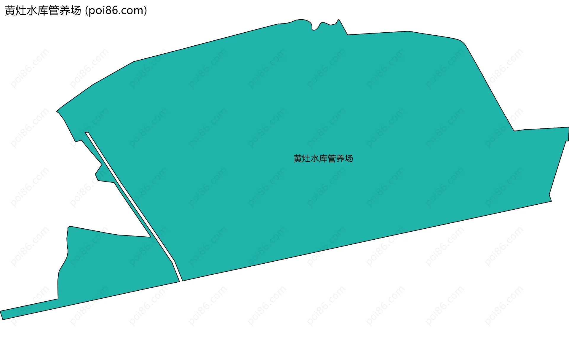 黄灶水库管养场边界地图